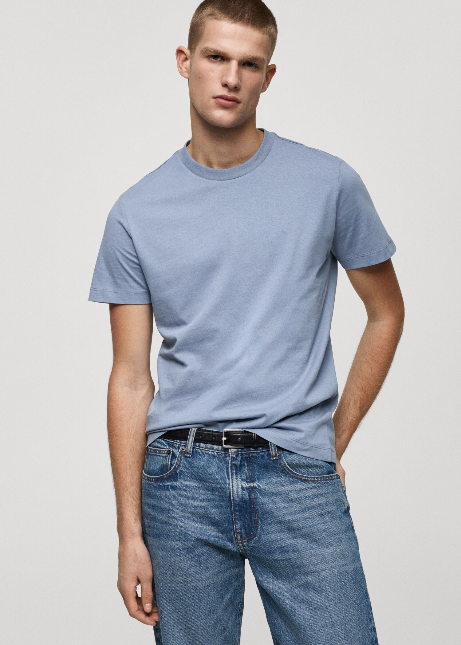 100% cotton slim-fit t-shirt - Medium plane