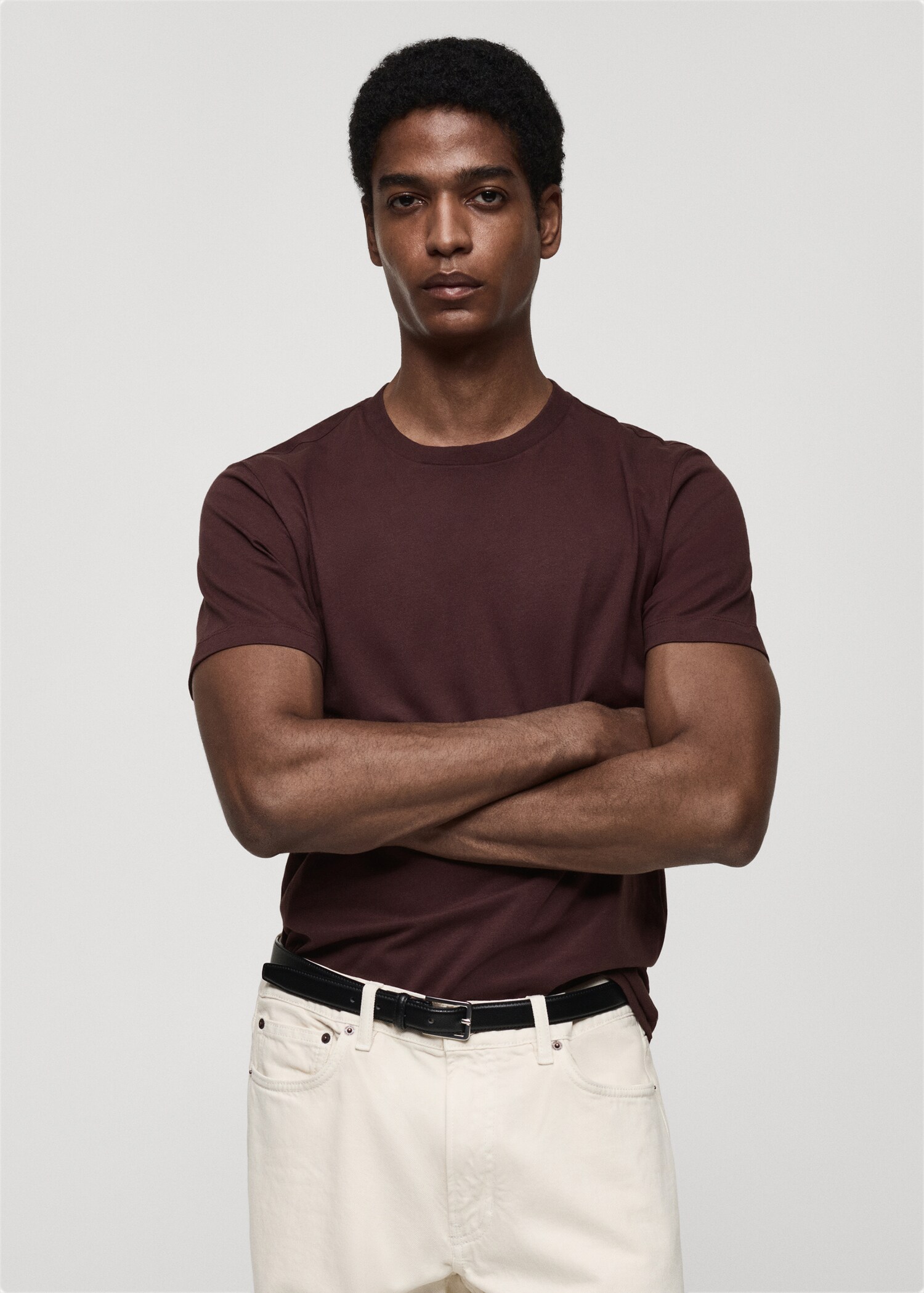 100% cotton slim-fit t-shirt - Medium plane