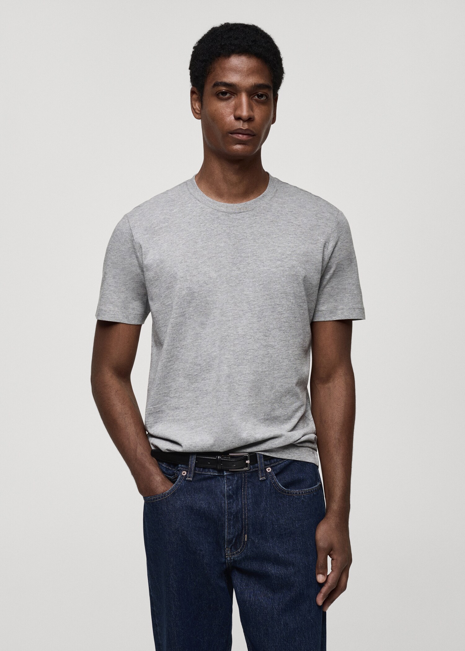 100% cotton slim-fit t-shirt - Medium plane