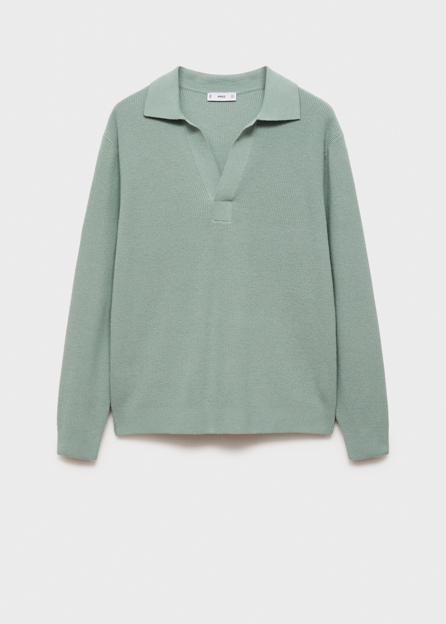 Pull-over polo maille laine mélangée - Article sans modèle