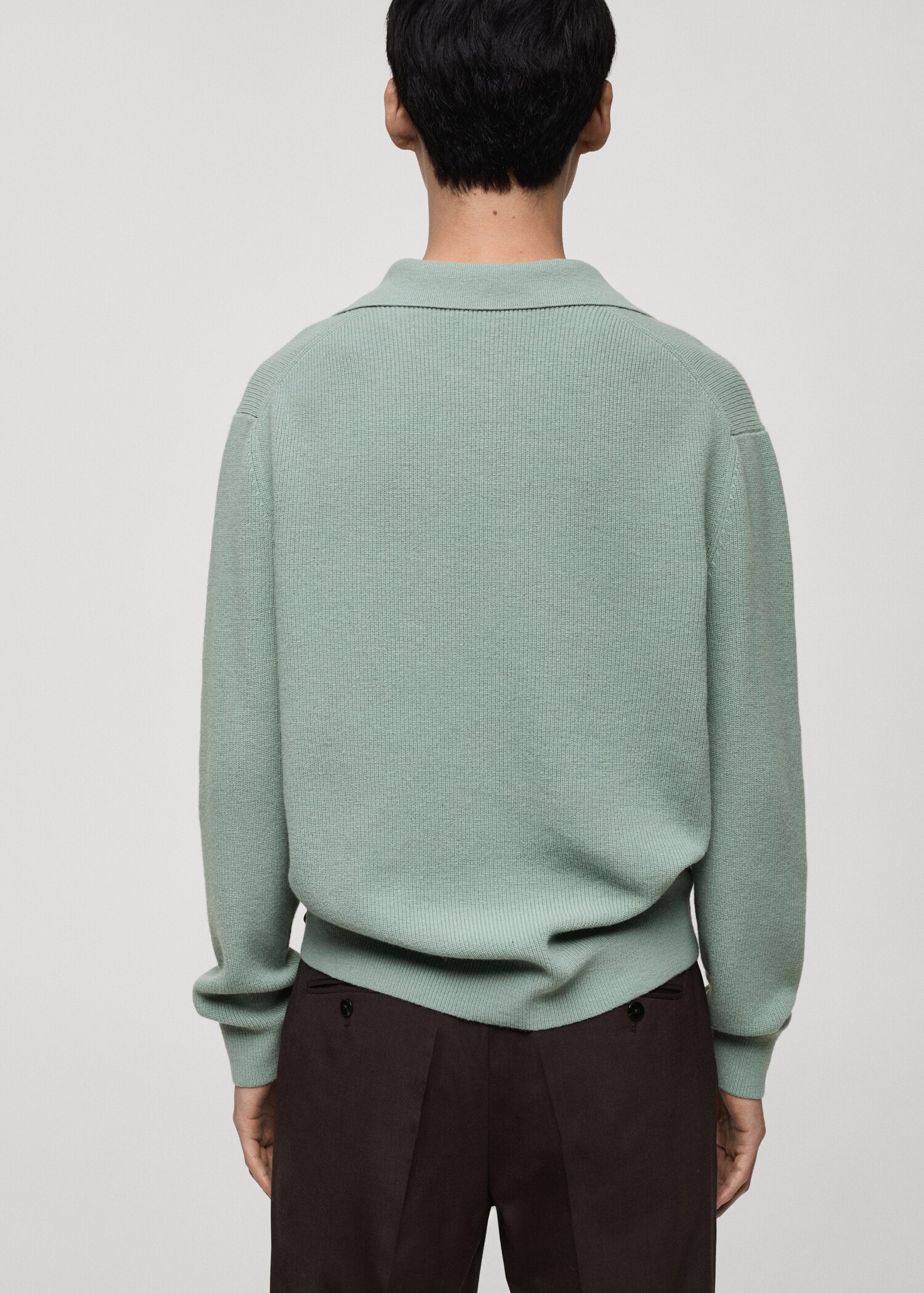 Pull-over polo maille laine mélangée - Verso de l’article