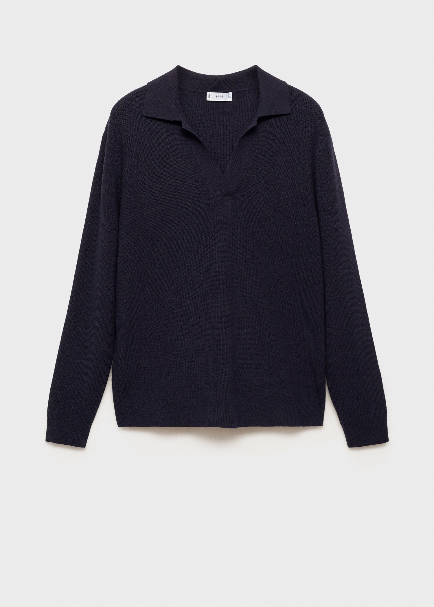 Pull-over polo maille laine mélangée - Article sans modèle
