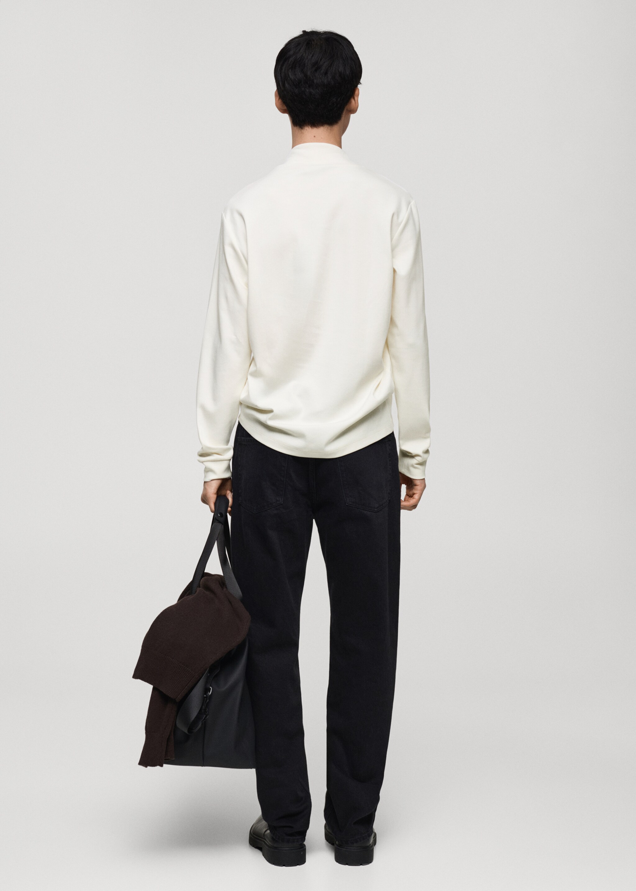 Perkins-neck long-sleeved t-shirt - Reverse of the article