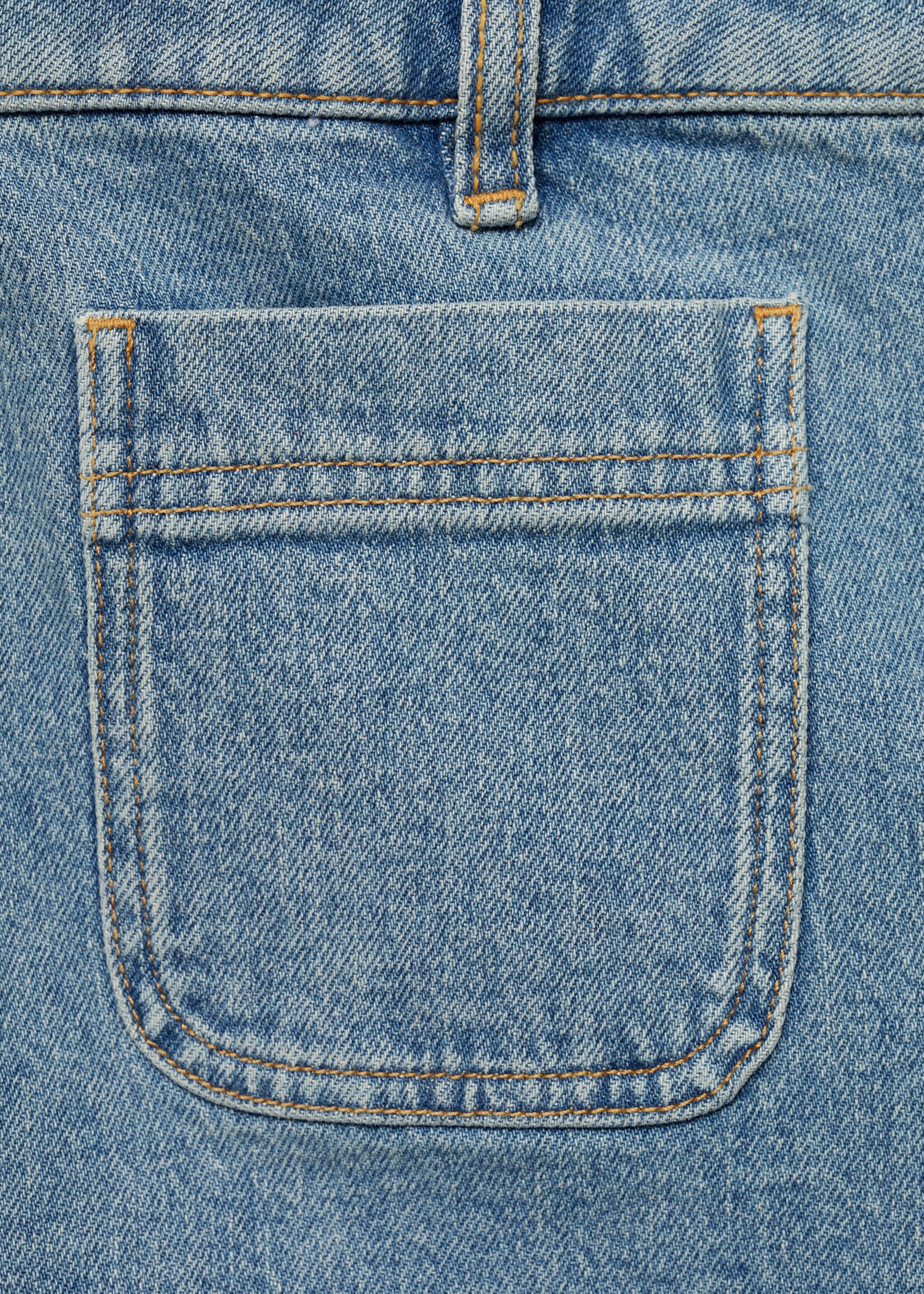 Shorts denim tiro alto bolsillos - Detalle del artículo 0