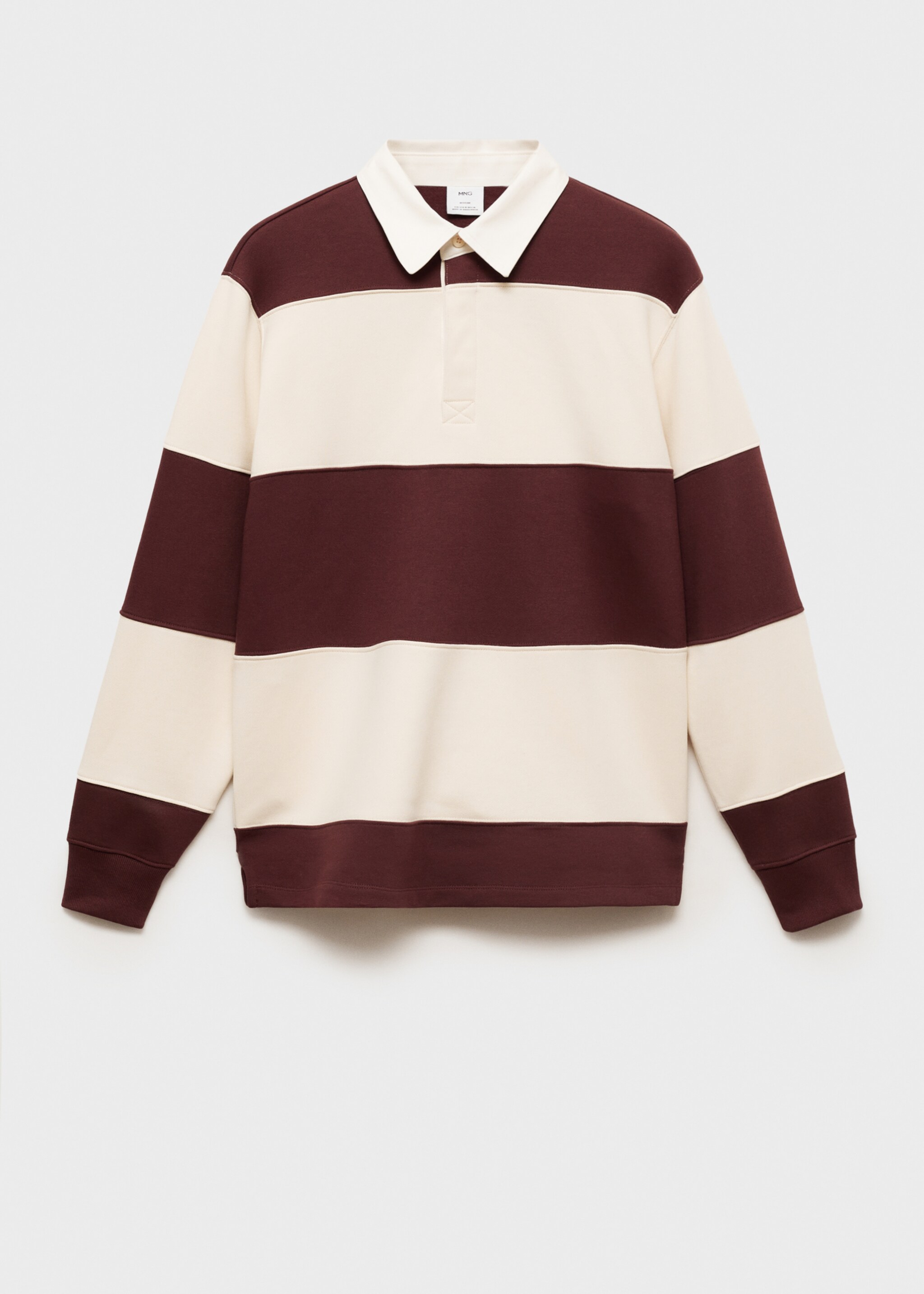 Gestreept katoenen polosweatshirt - Artikel zonder model
