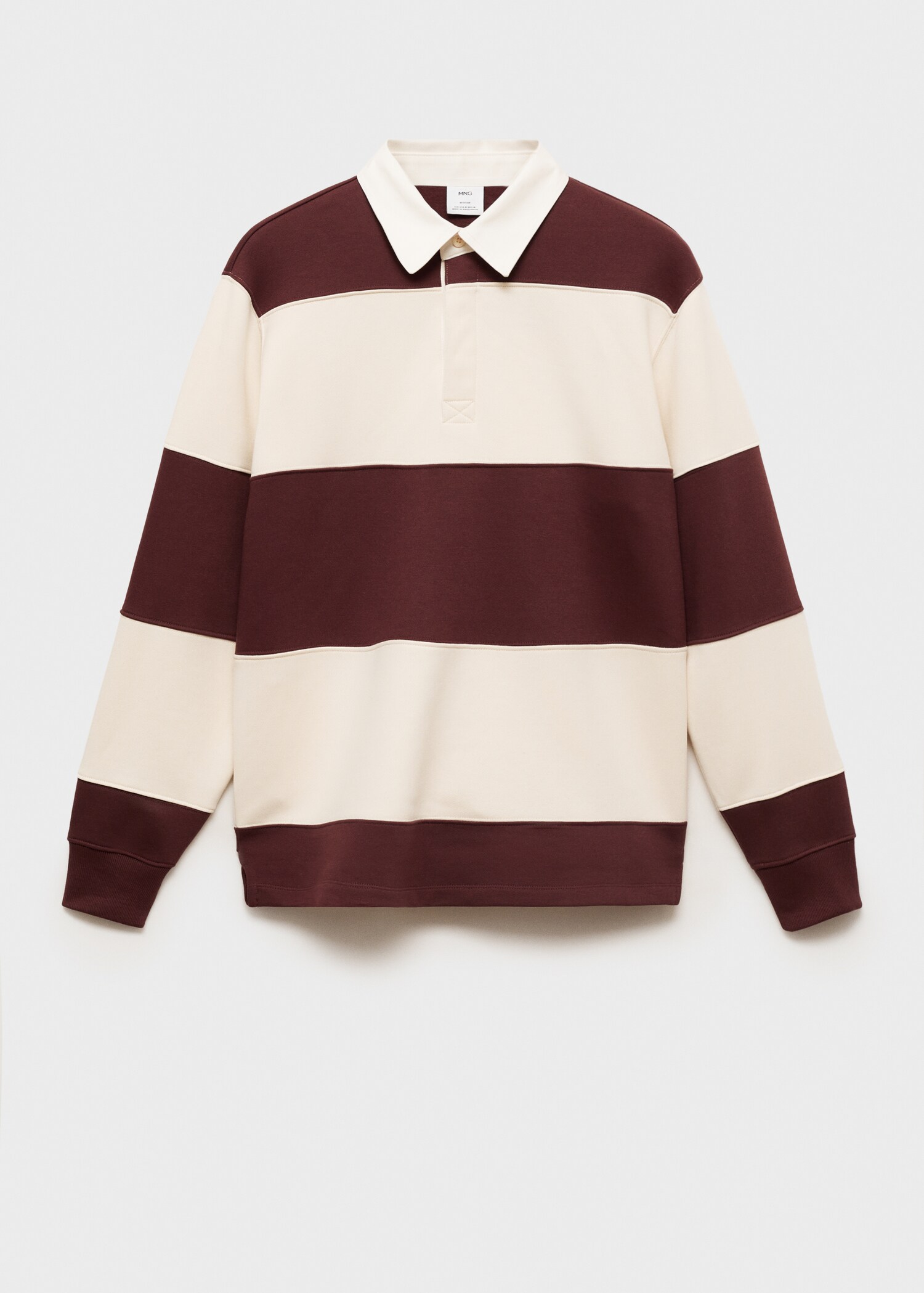 Gestreept katoenen polosweatshirt - Artikel zonder model