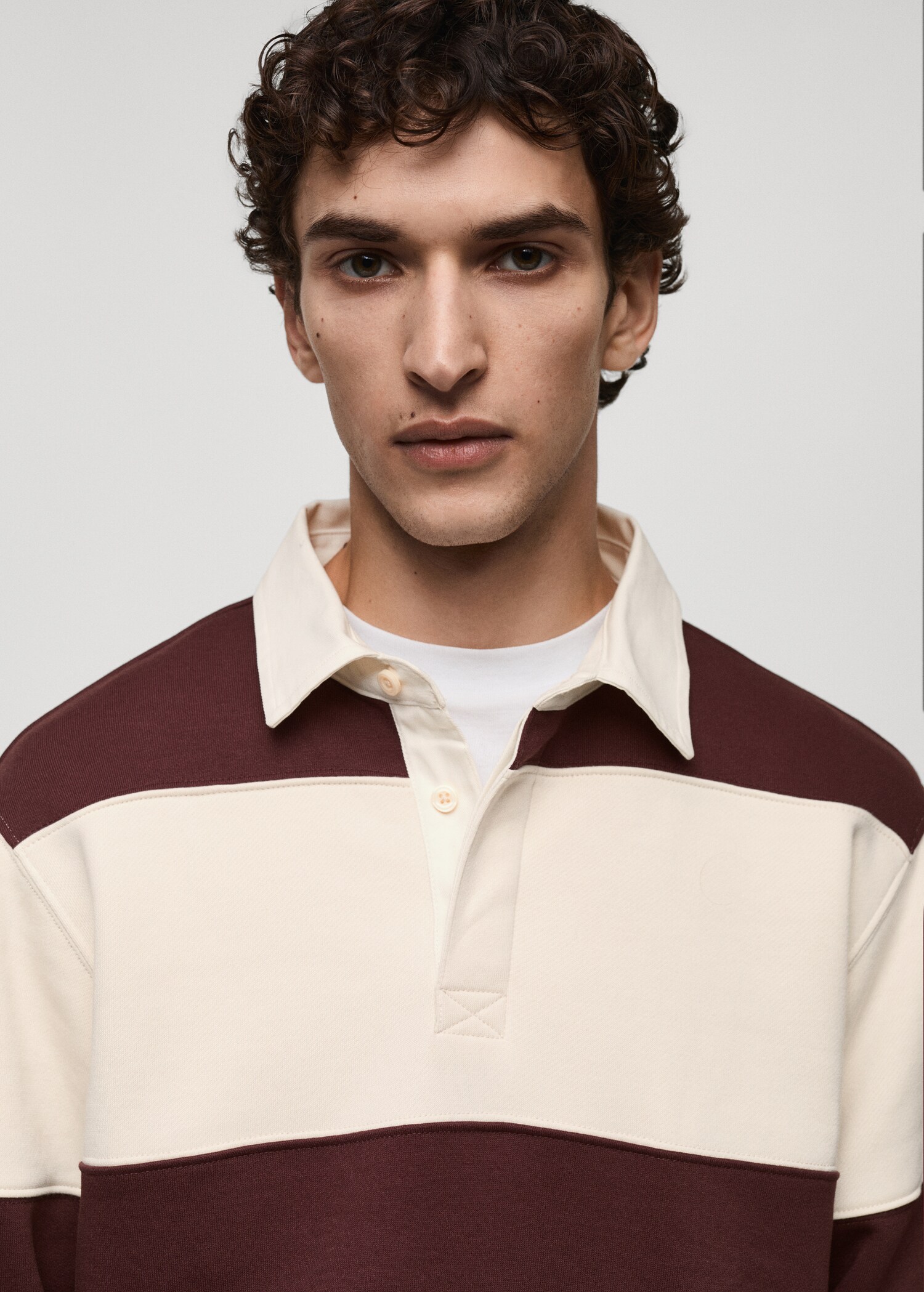 Gestreept katoenen polosweatshirt - Detail van het artikel 1