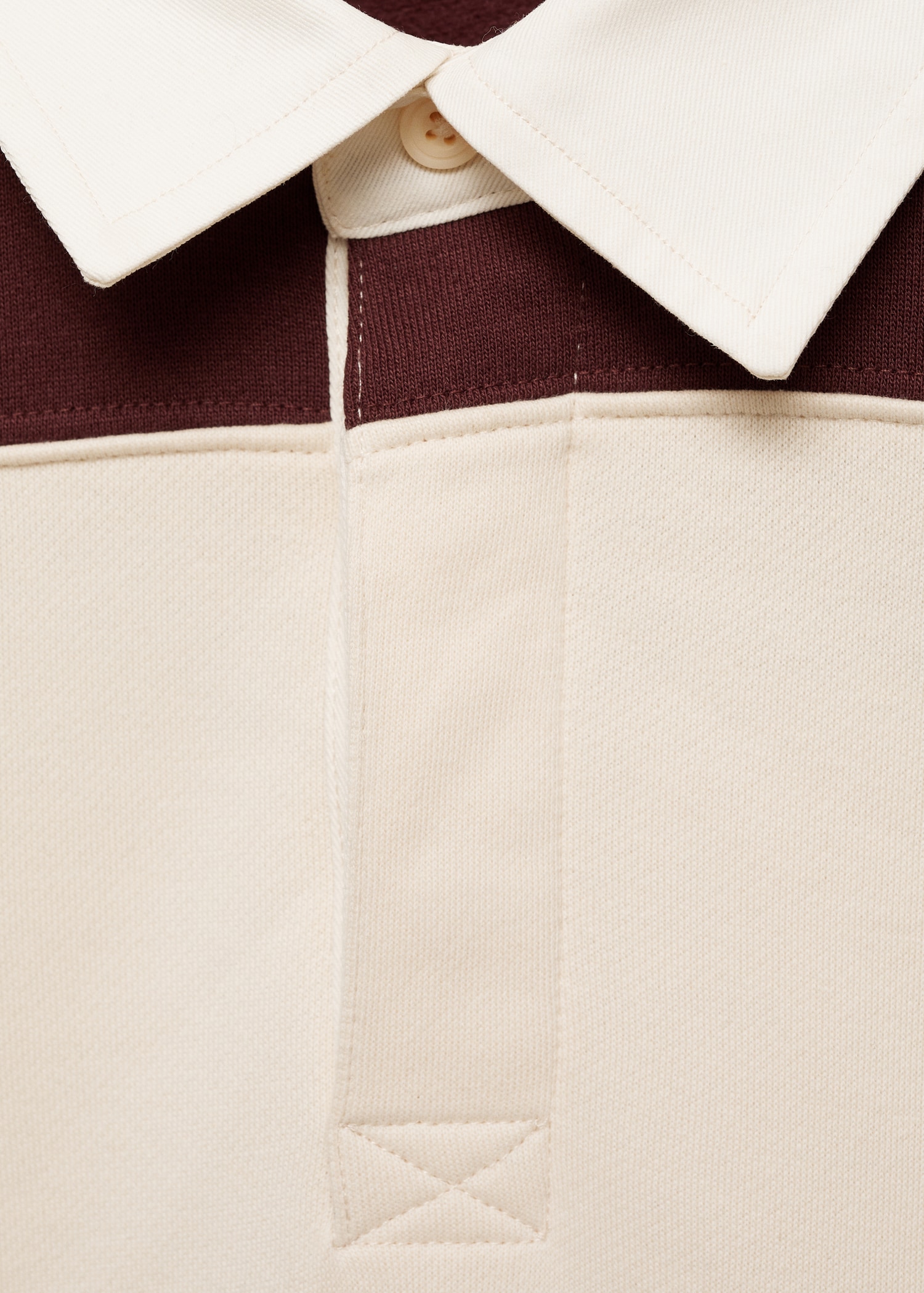 Sweat-shirt polo coton bicolore Homme MANGO Maroc