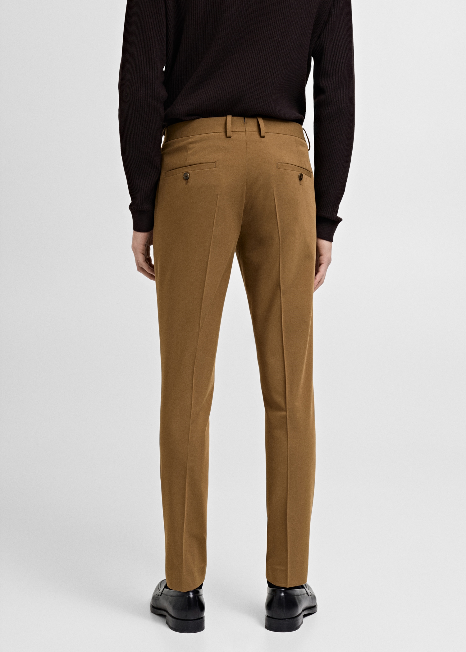Stretch fabric super slim-fit suit trousers - Reverse of the article