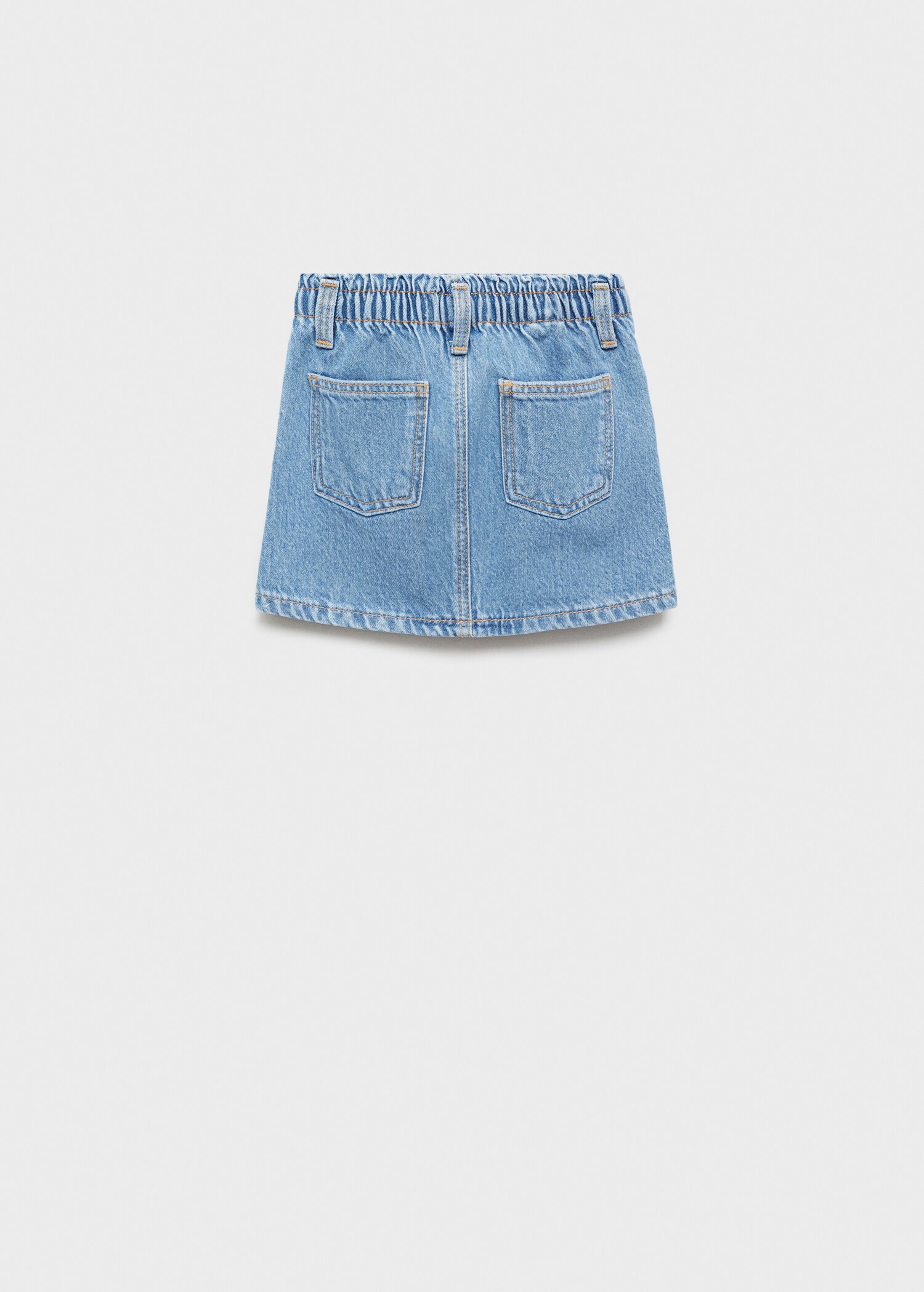 Short denim skirt - Reverse of the article