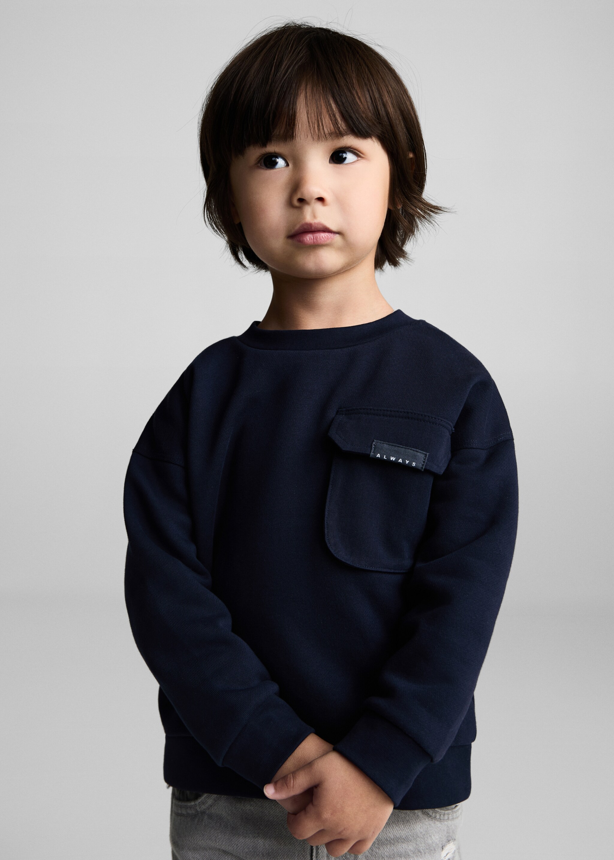 Pocket cotton sweatshirt - Medium plane
