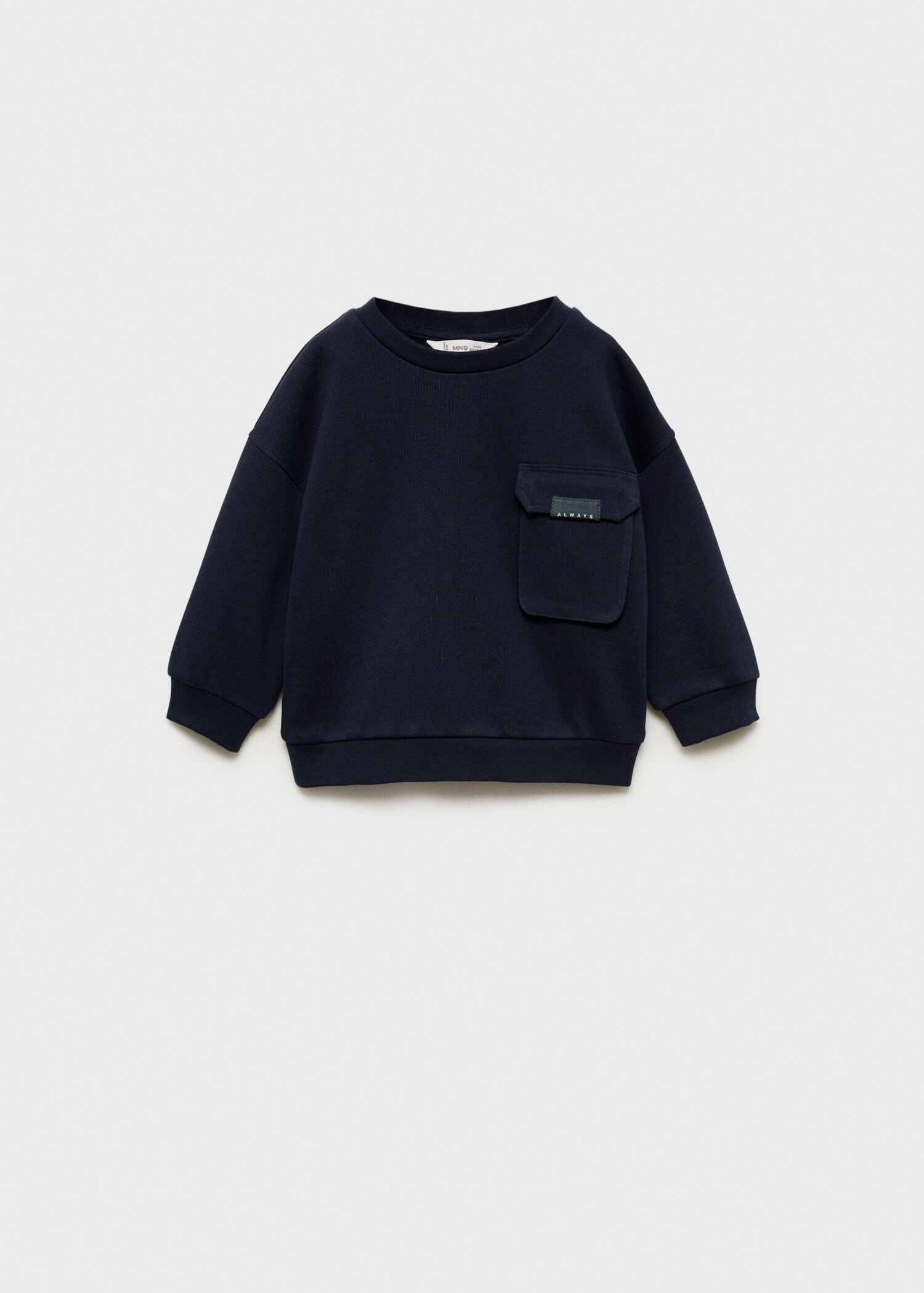 Pocket cotton sweatshirt - Article without model