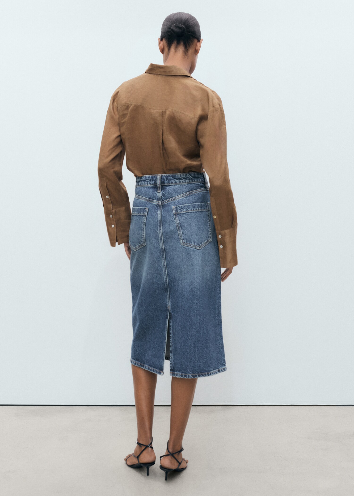 Gonna midi denim - Retro dell'articolo