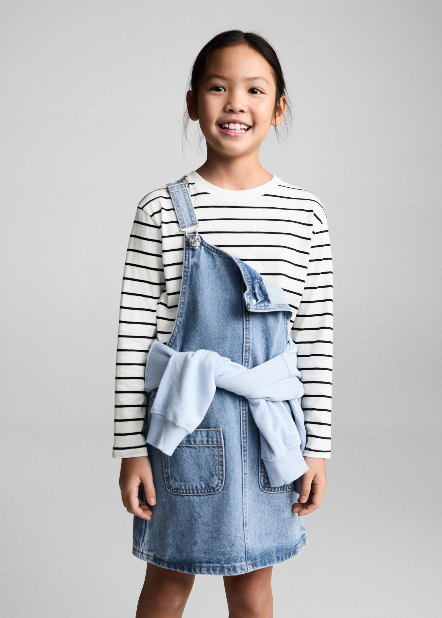 Gestreiftes Baumwoll-Shirt - Mittlere Ansicht