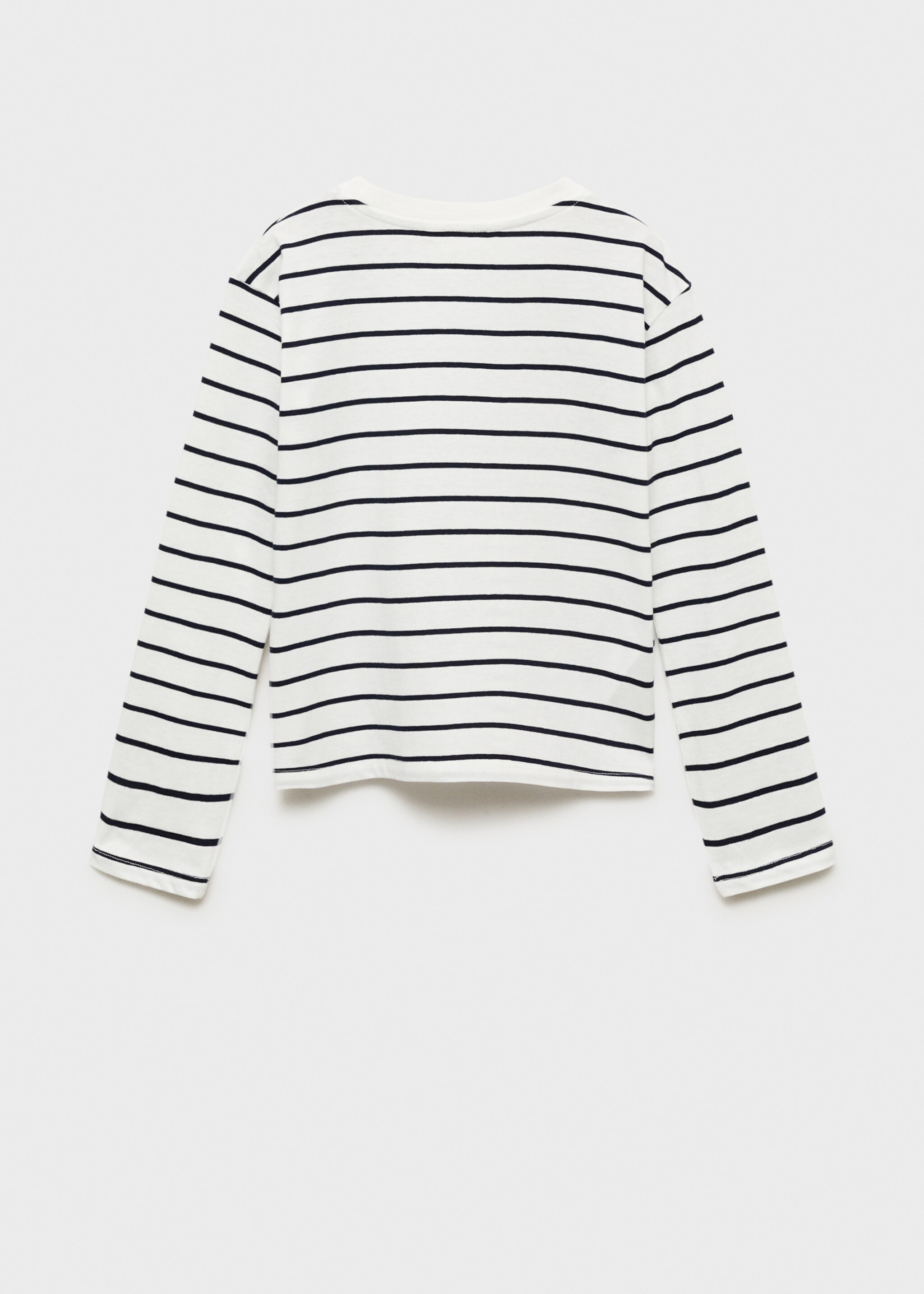 Striped cotton T-shirt - Reverse of the article