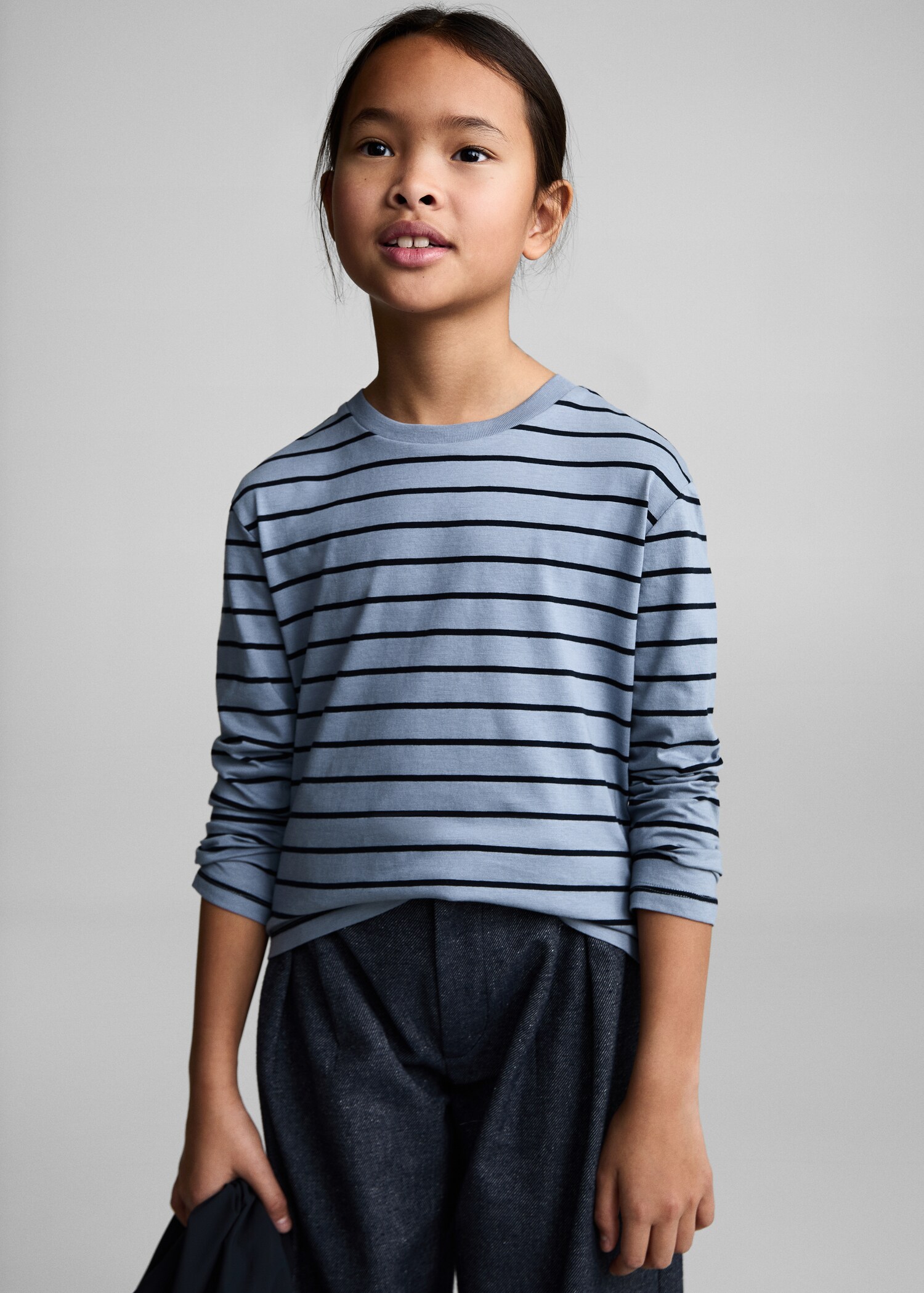 Striped cotton T-shirt - Medium plane