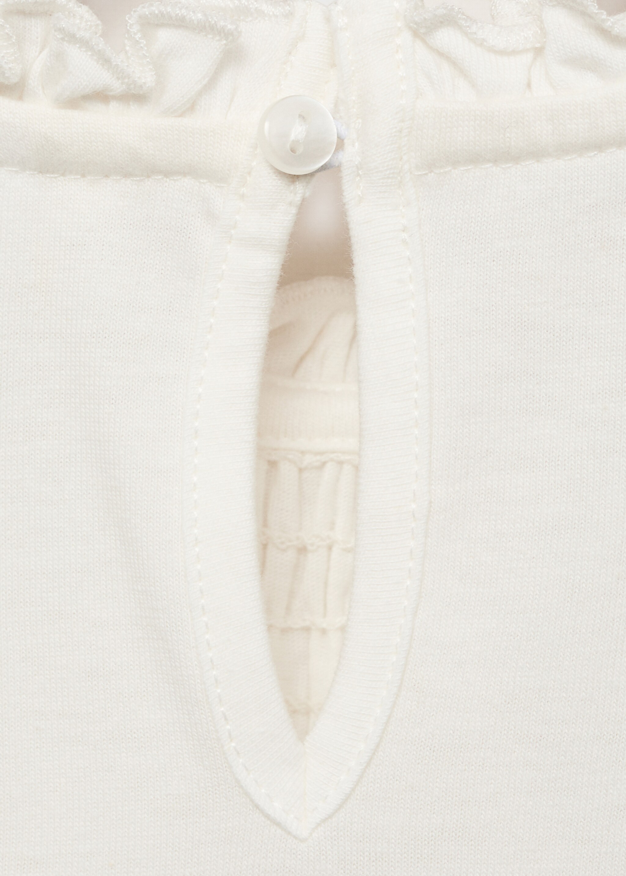 T-Shirt mit gerafftem Ausschnitt - Detail des Artikels 0