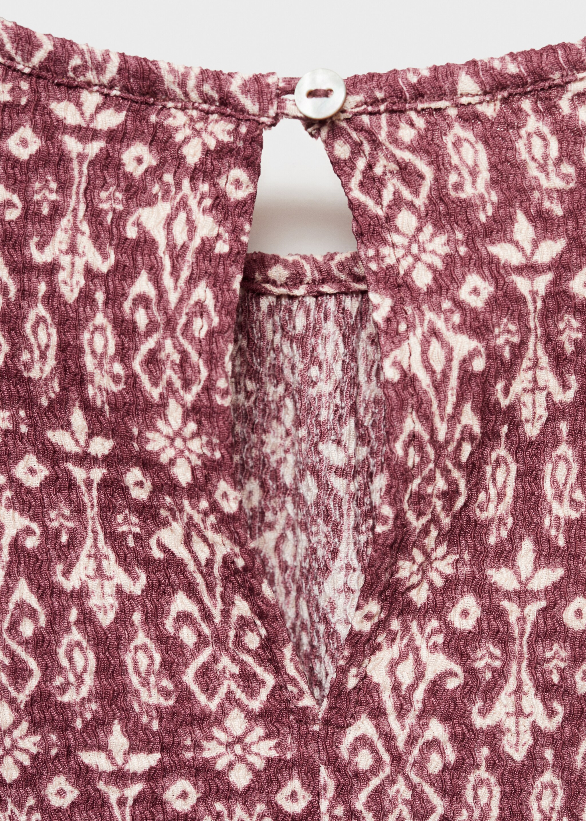 Blouse imprimée froncée - Détail de l'article 0