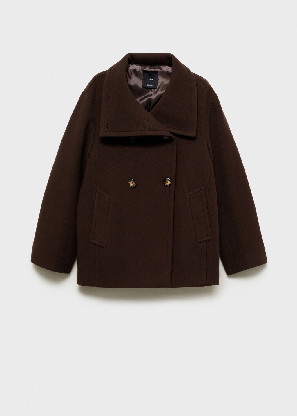 Double breasted virgin wool coat Femme MANGO France metropolitaine