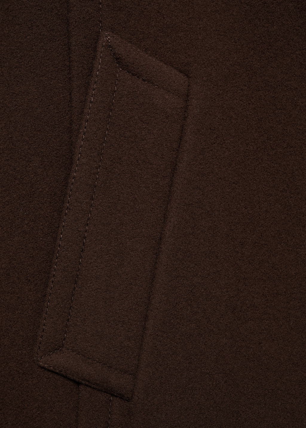 Thumbnail of Short virgin wool coat - Chocolate