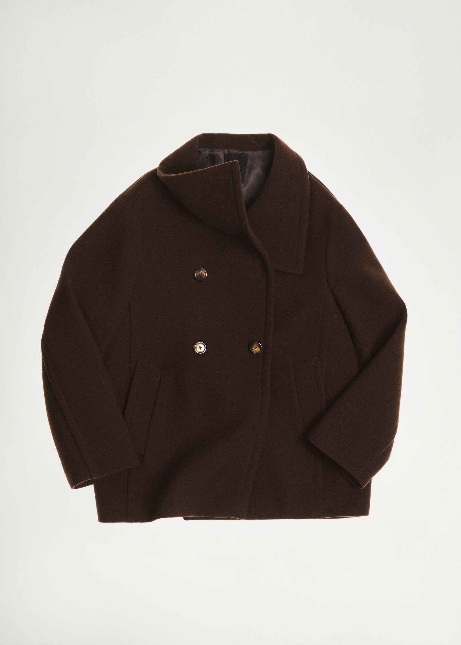 Short virgin wool coat - Details of the article 7