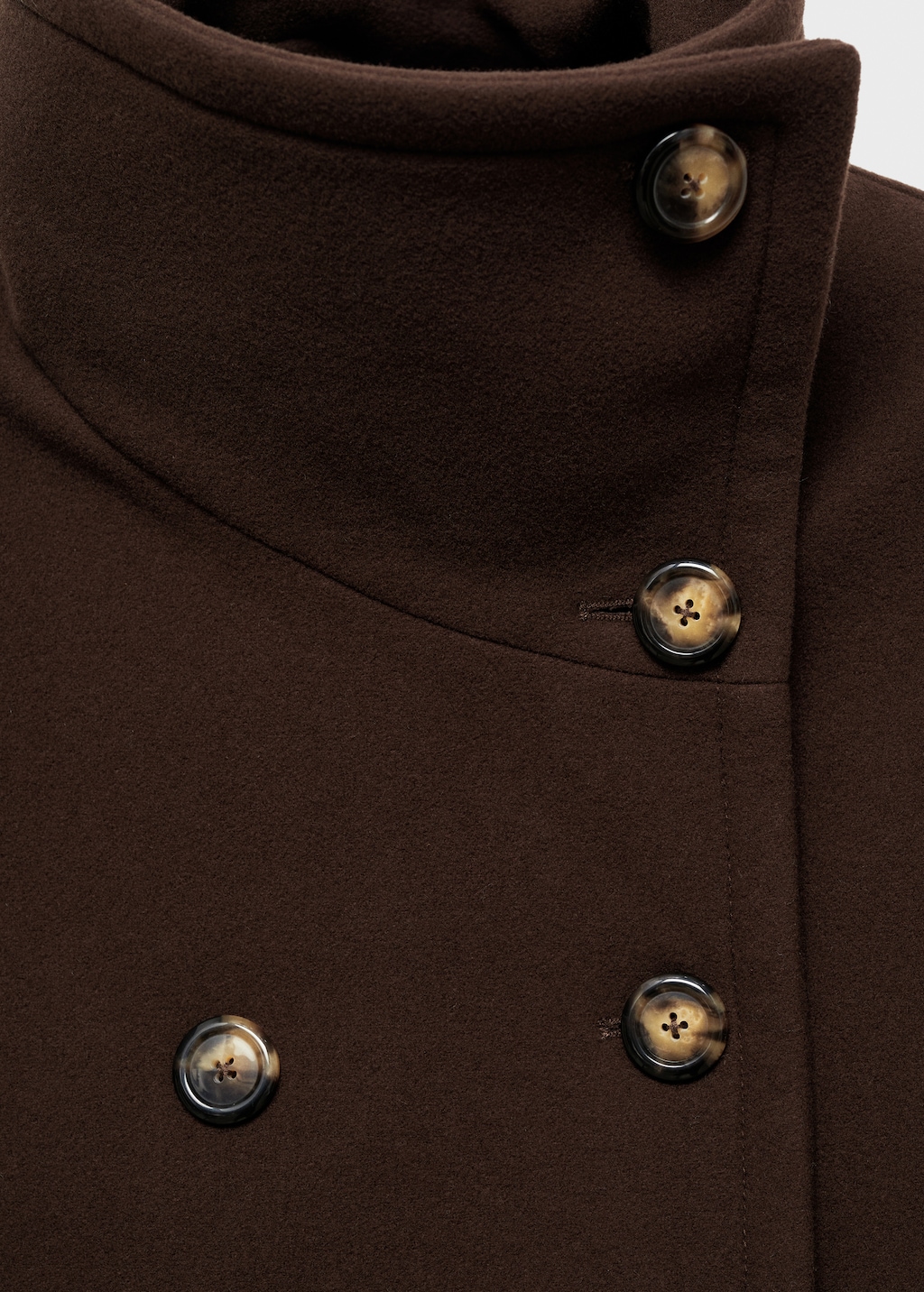 Thumbnail of Short virgin wool coat - Chocolate