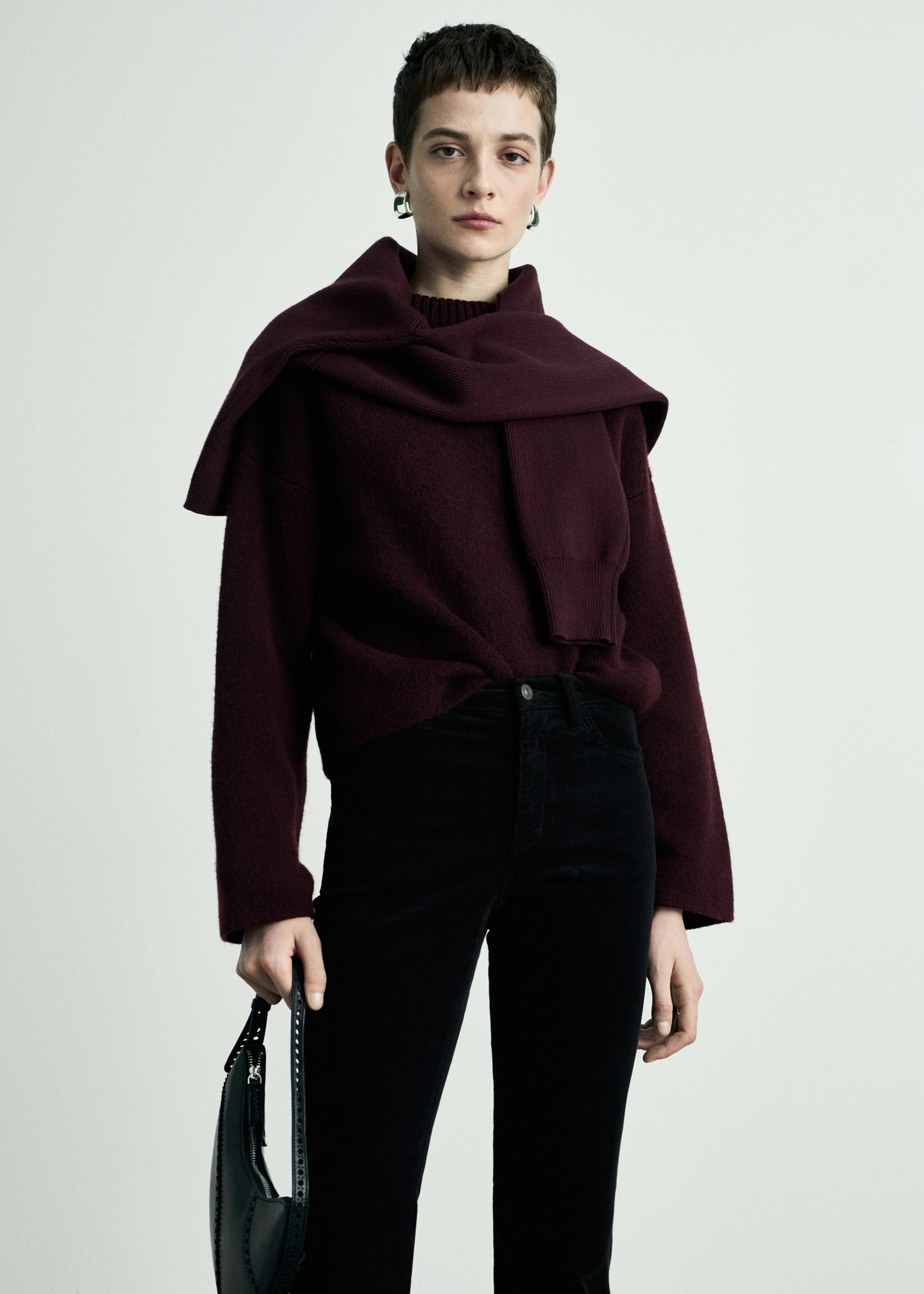 Blugi flare cropped Sienna din catifea cord - Detaliu al articolului 1