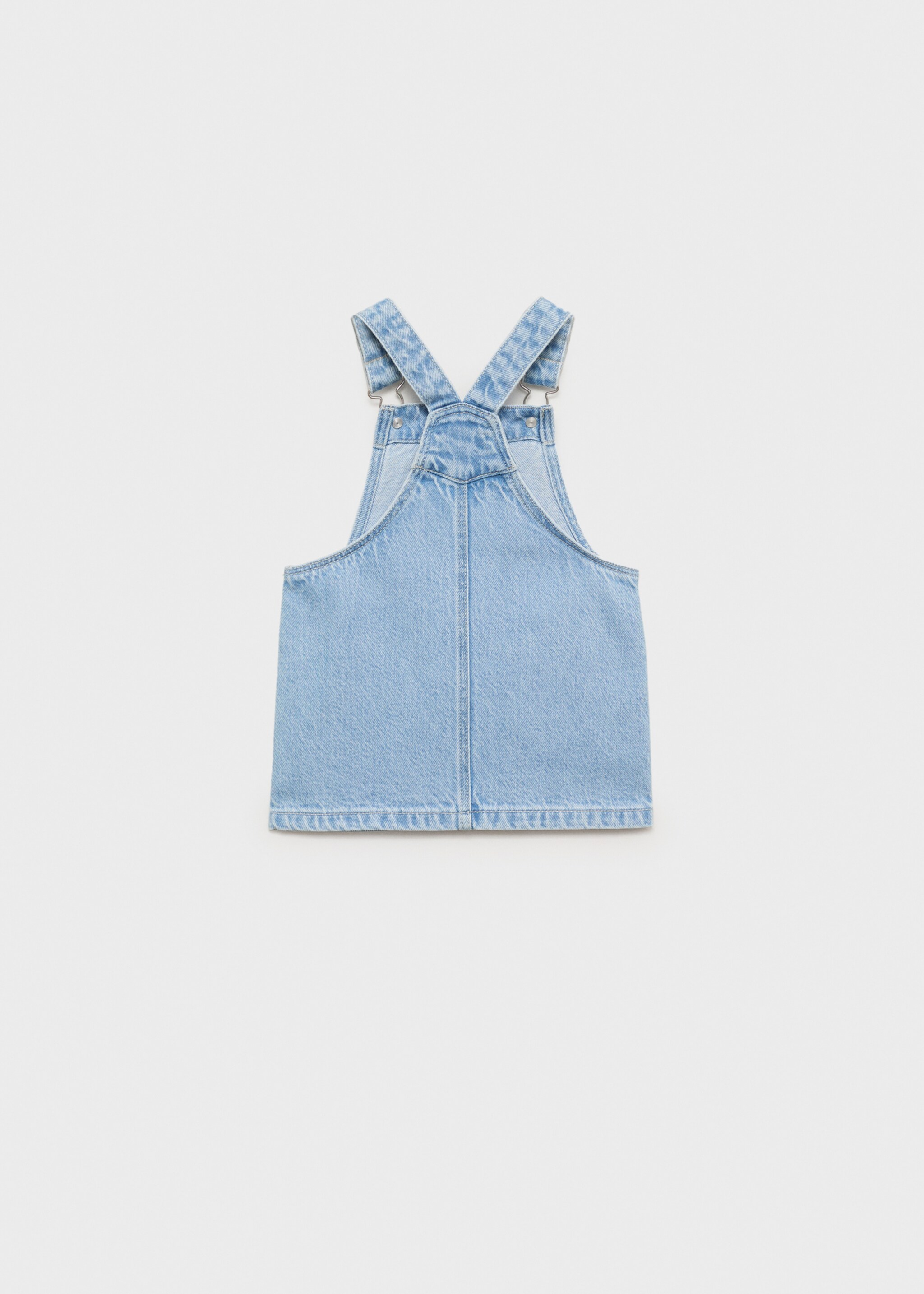 Short denim pinafore - Reverse of the article
