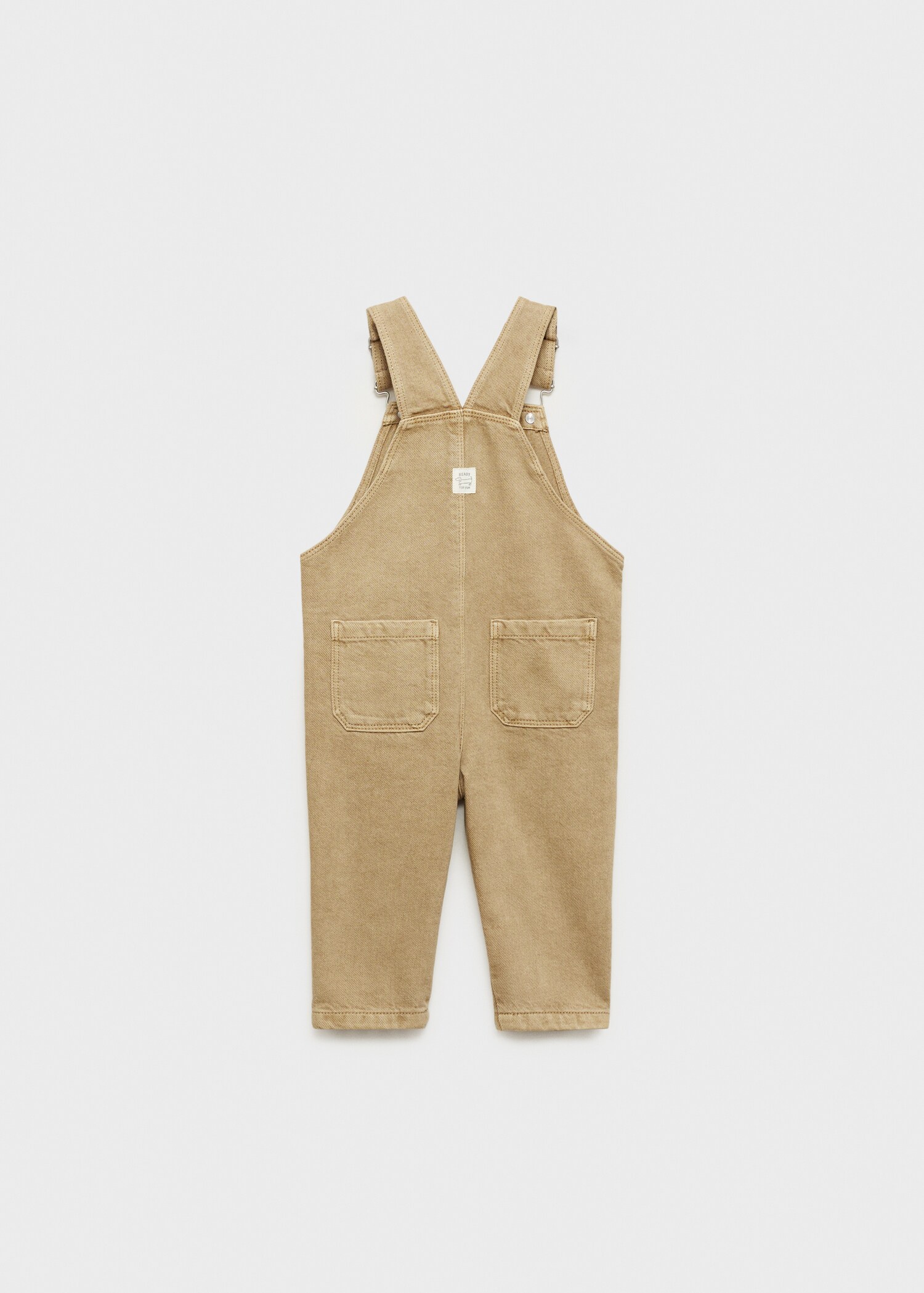 Long denim dungarees - Reverse of the article
