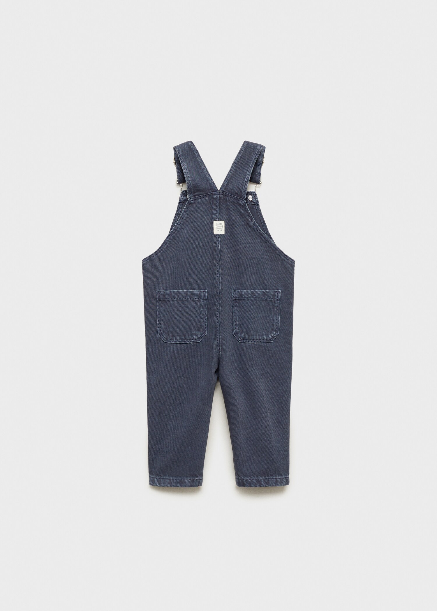 Long denim dungarees - Reverse of the article