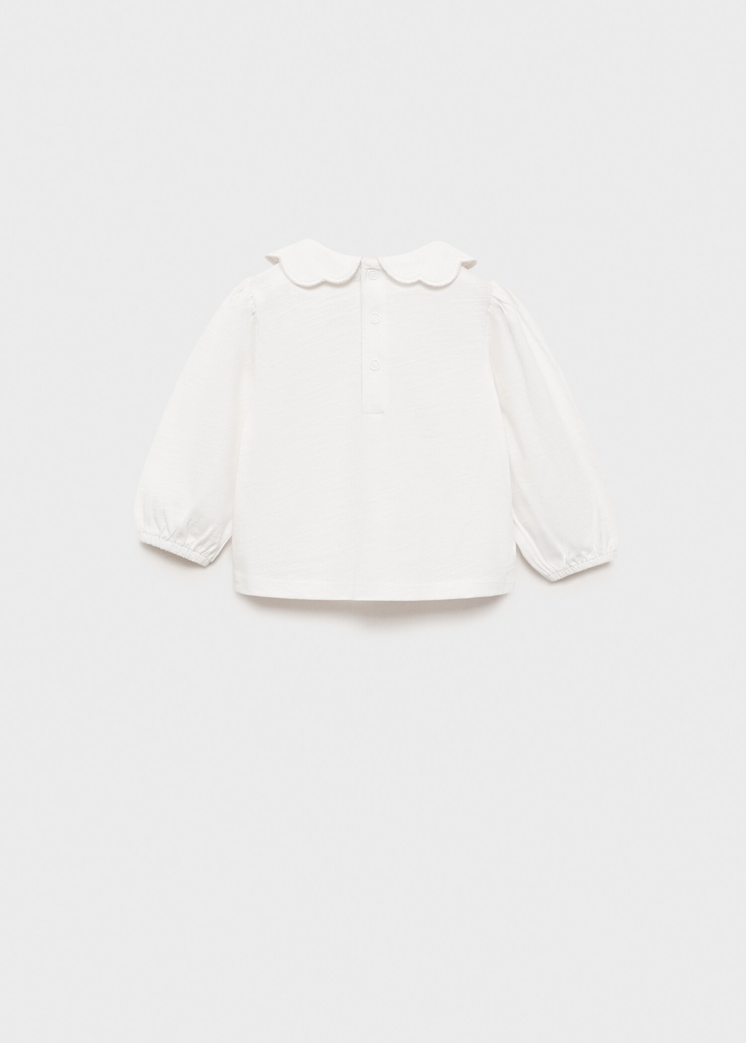 Babydoll collar cotton T-shirt - Reverse of the article