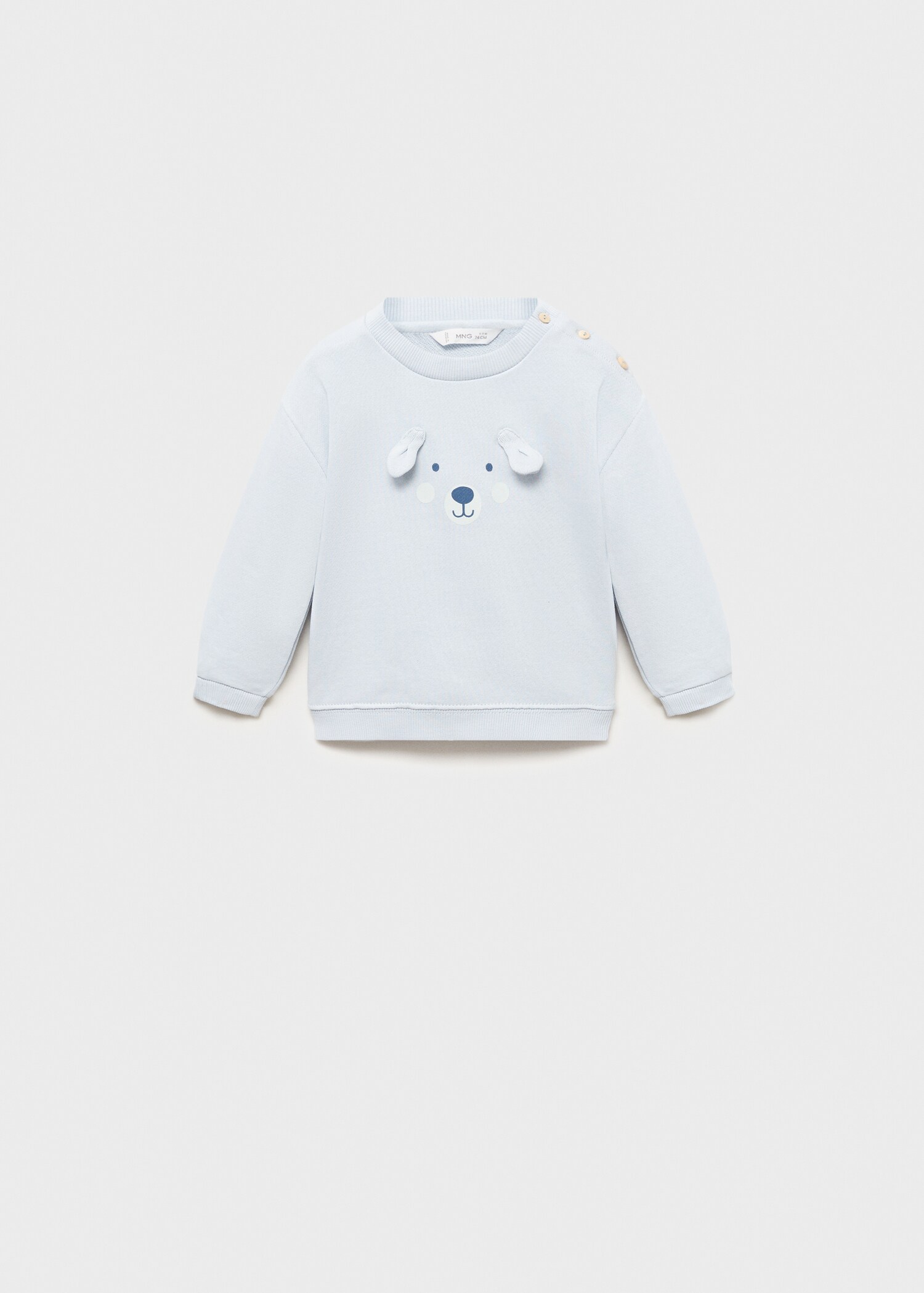 Sudadera algodón adornos relieve - Artículo sin modelo