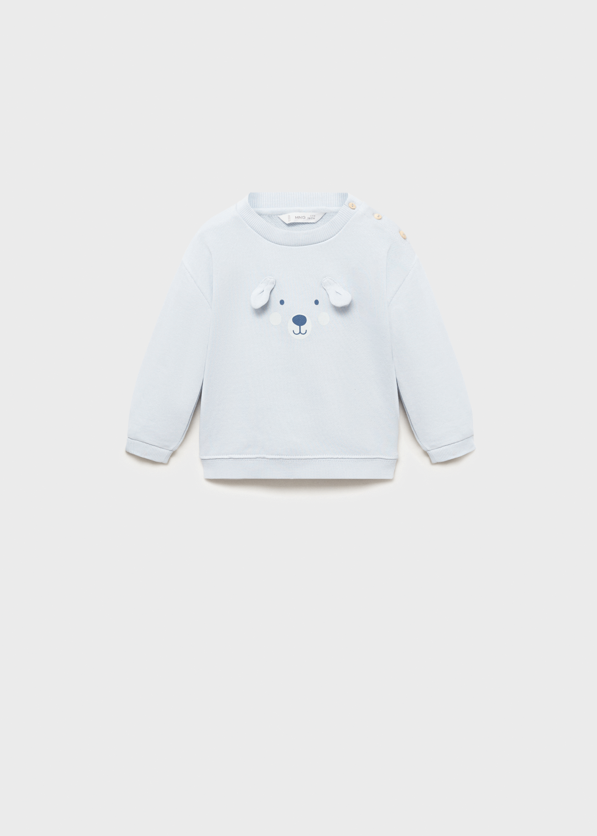 Embossed embellishment cotton sweatshirt - Details of the article 9