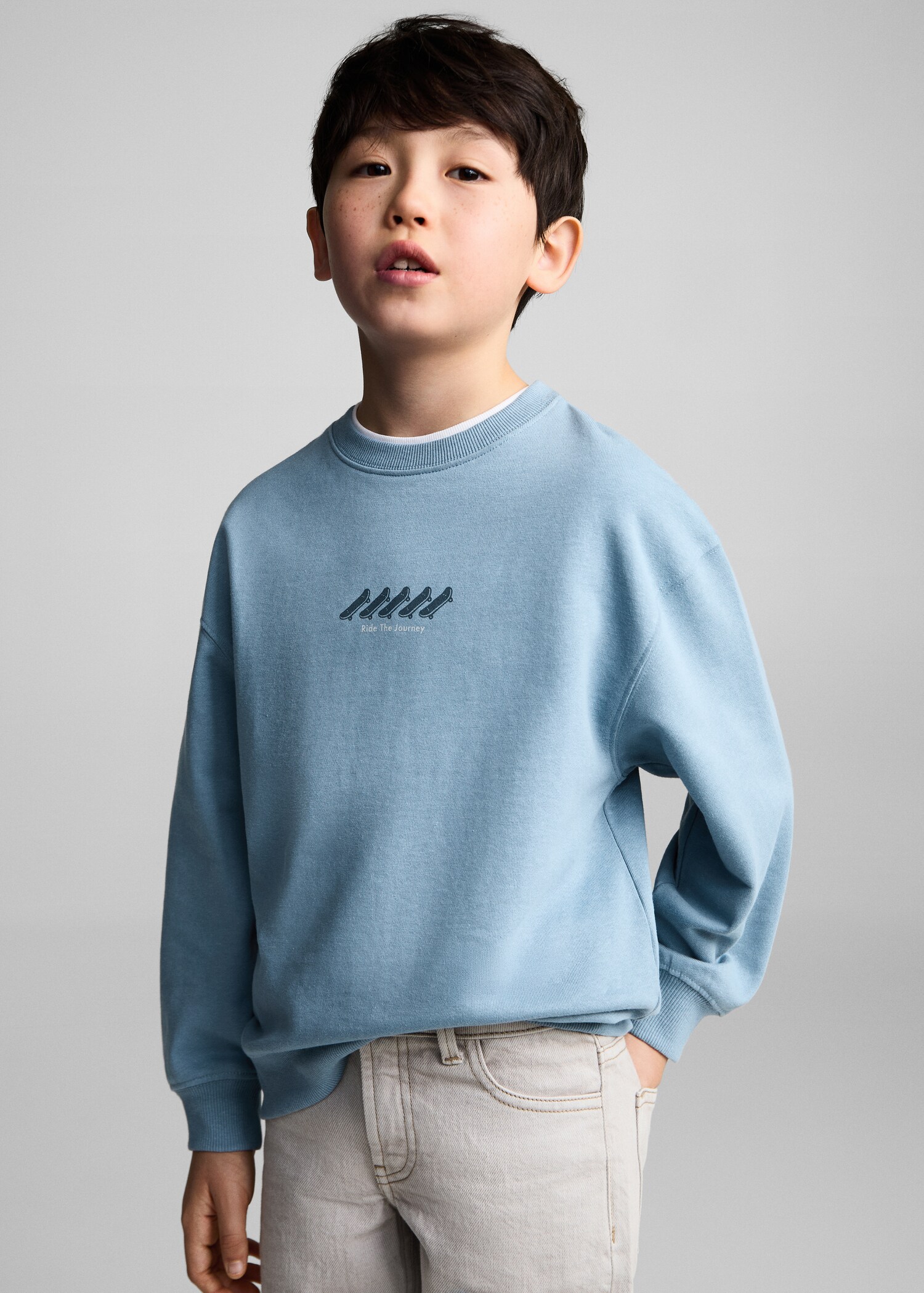 Printed cotton sweatshirt - Medium plane