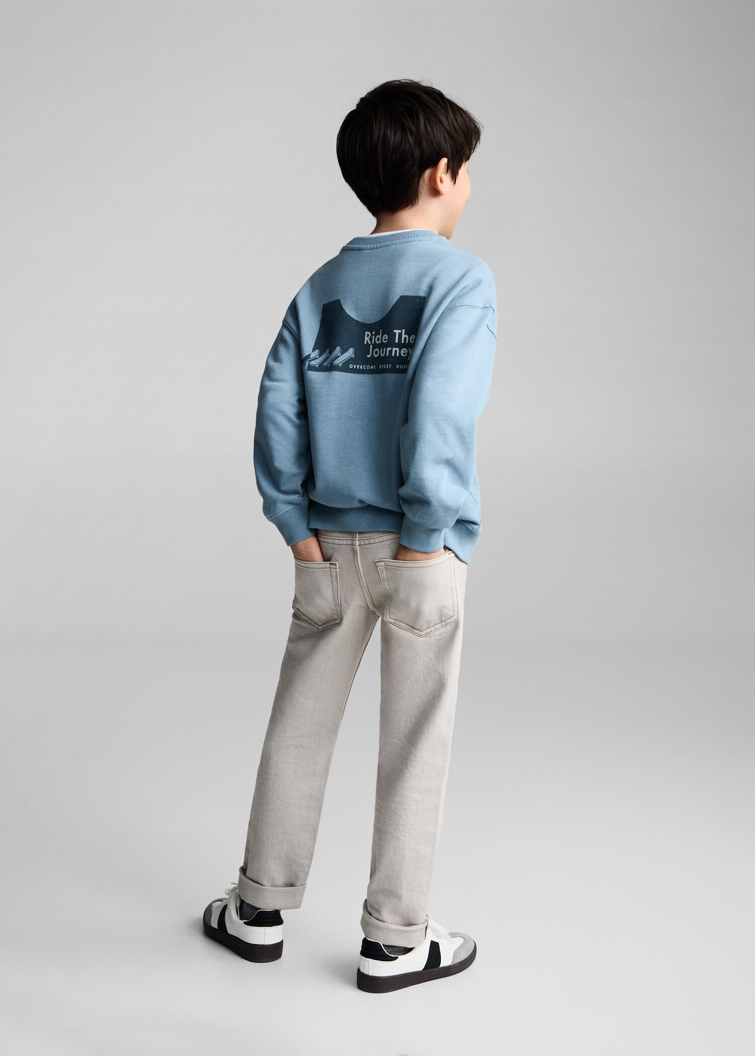 Printed cotton sweatshirt - Reverse of the article