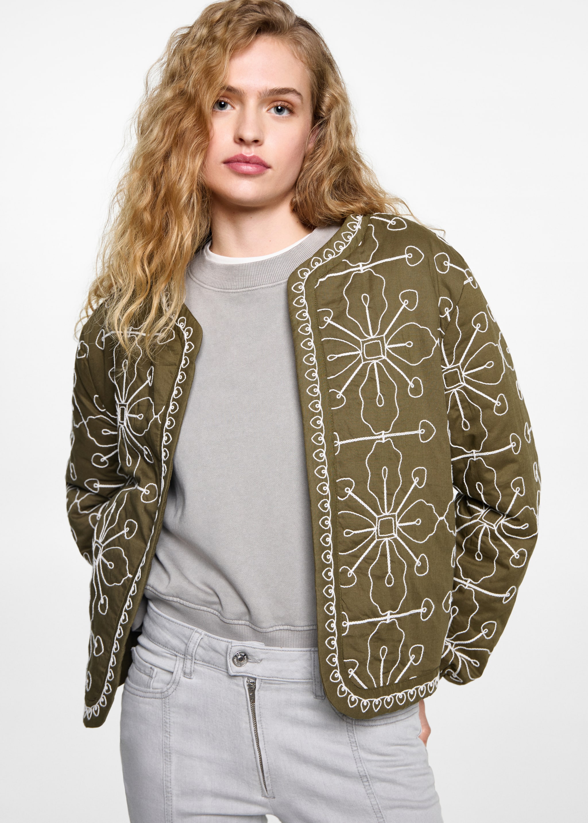 Blouson matelassé coton - Plan moyen