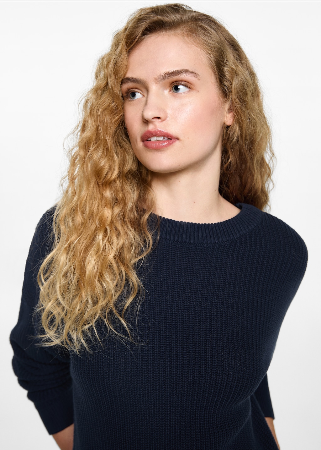 Cut-out knitted sweater