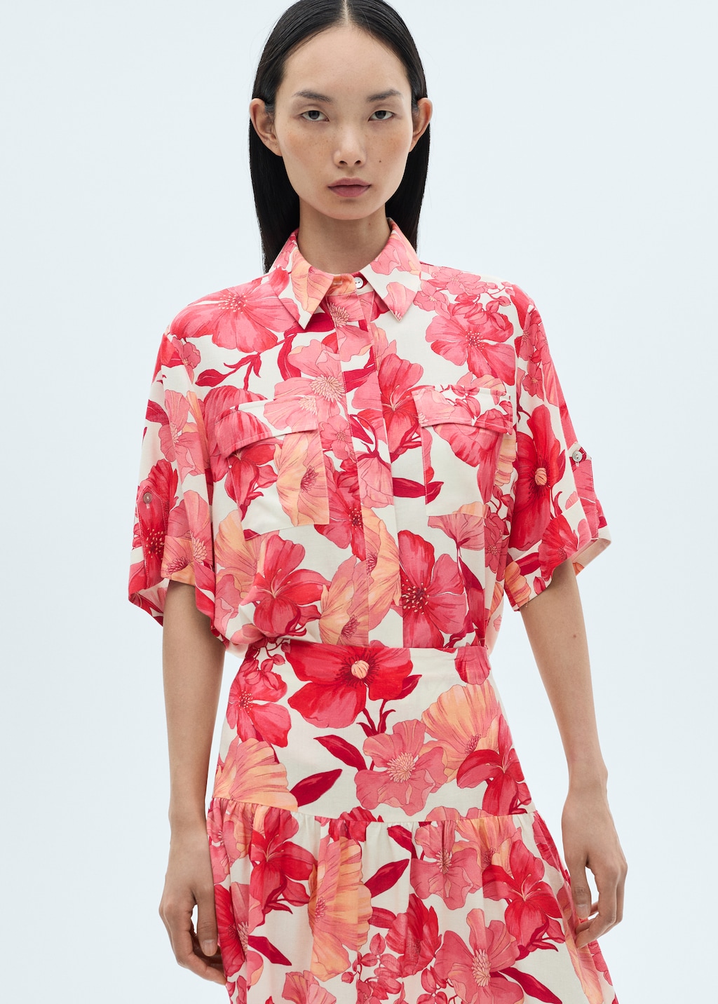 Floral ruffled skirt - Women | MANGO USA Floral ruffled skirt - Women | MANGO USA