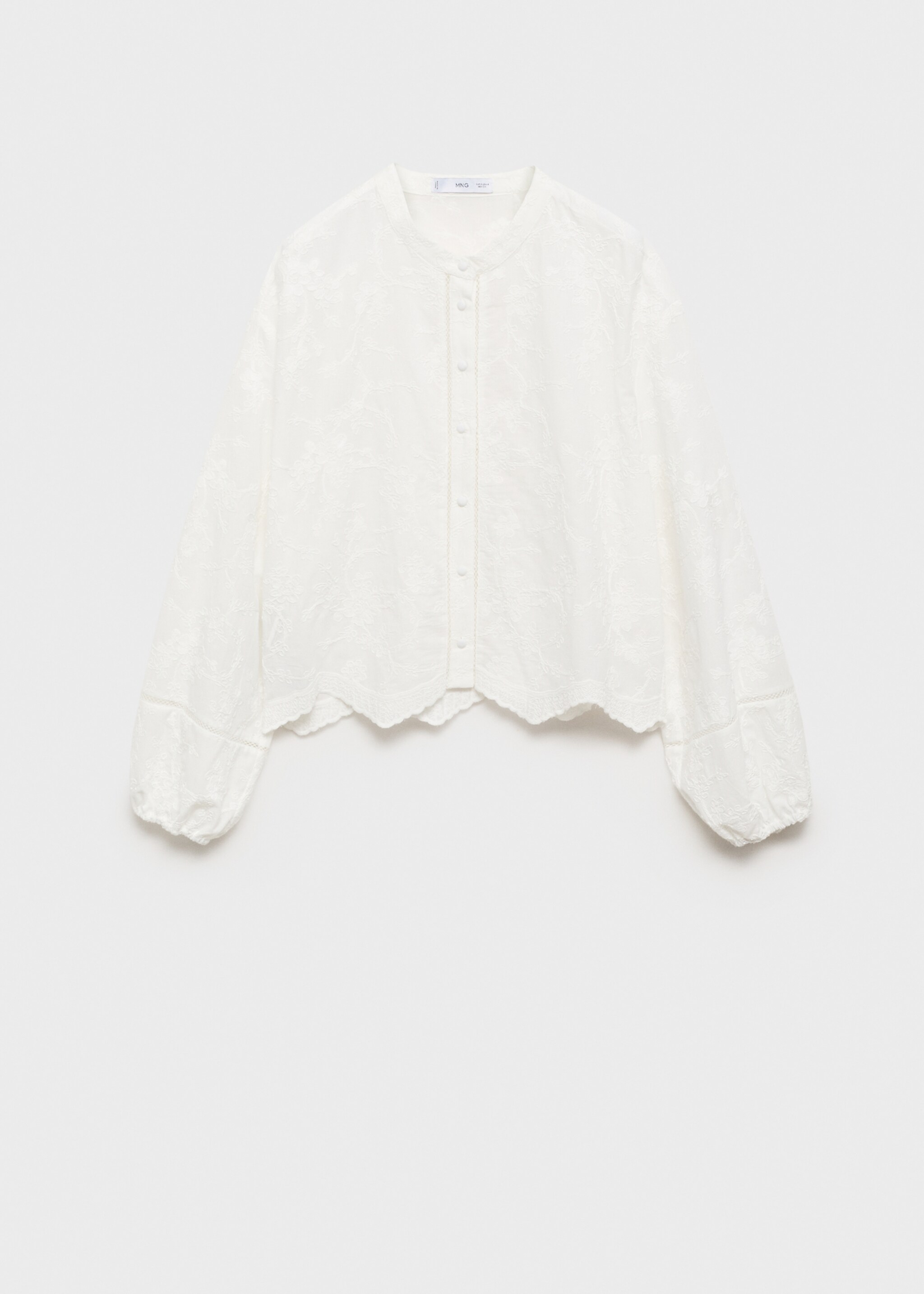 Blouse coton détails brodés - Article sans modèle