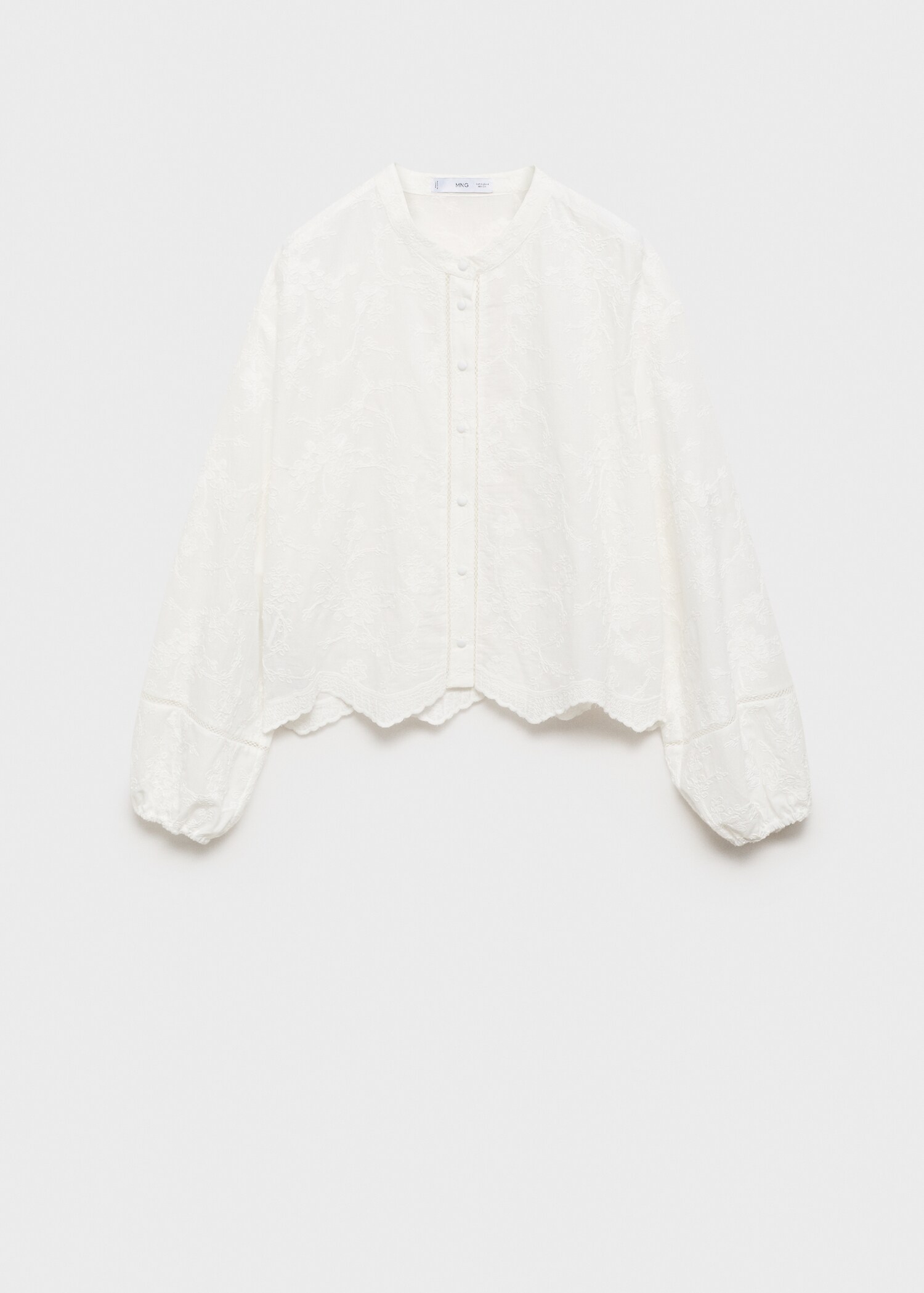 Blouse coton détails brodés - Article sans modèle