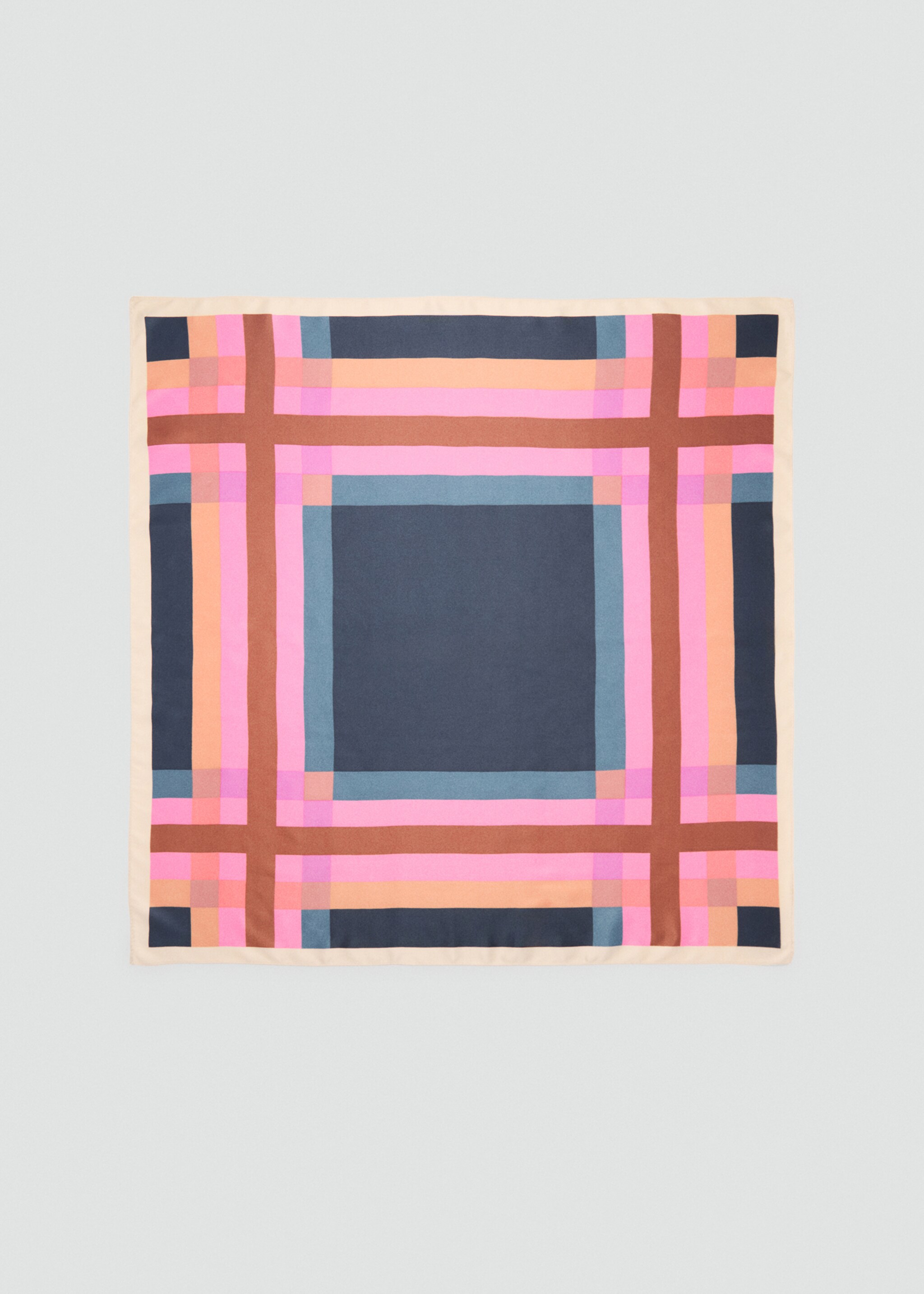Satin check scarf - Article without model