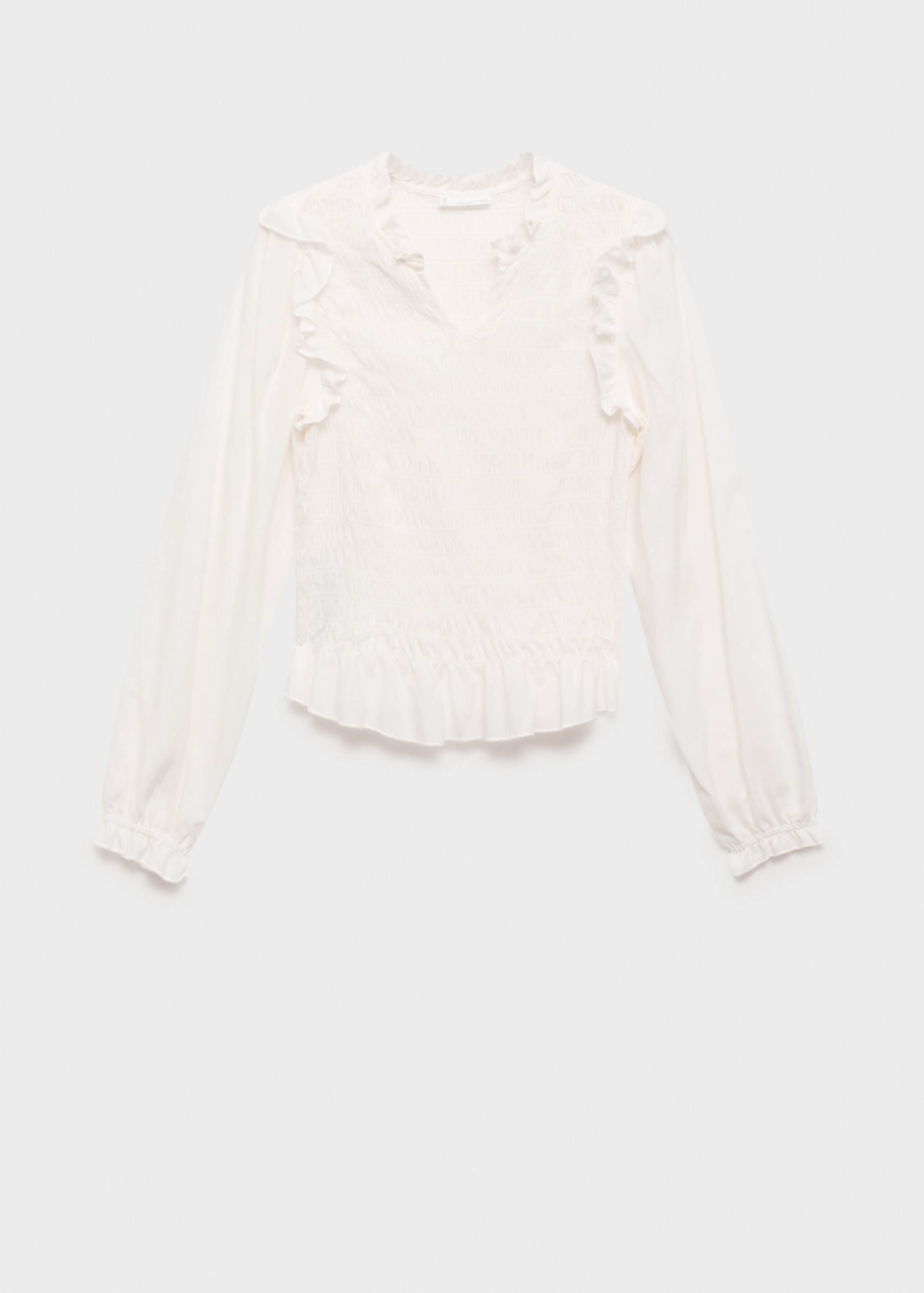 Ruched blouse with ruffles - Article without model