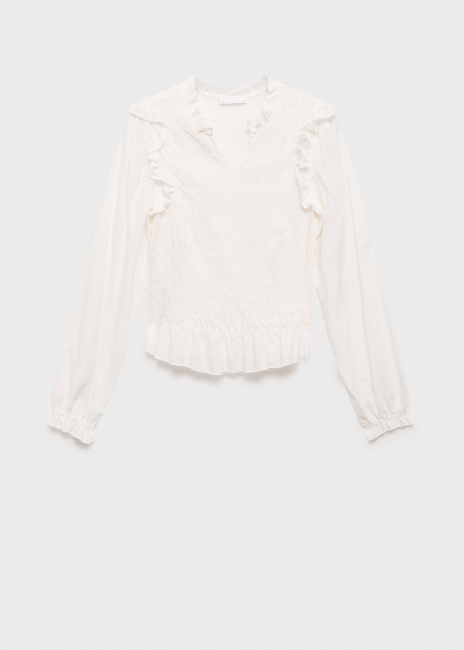 Ruffled embroidered blouse - Article without model