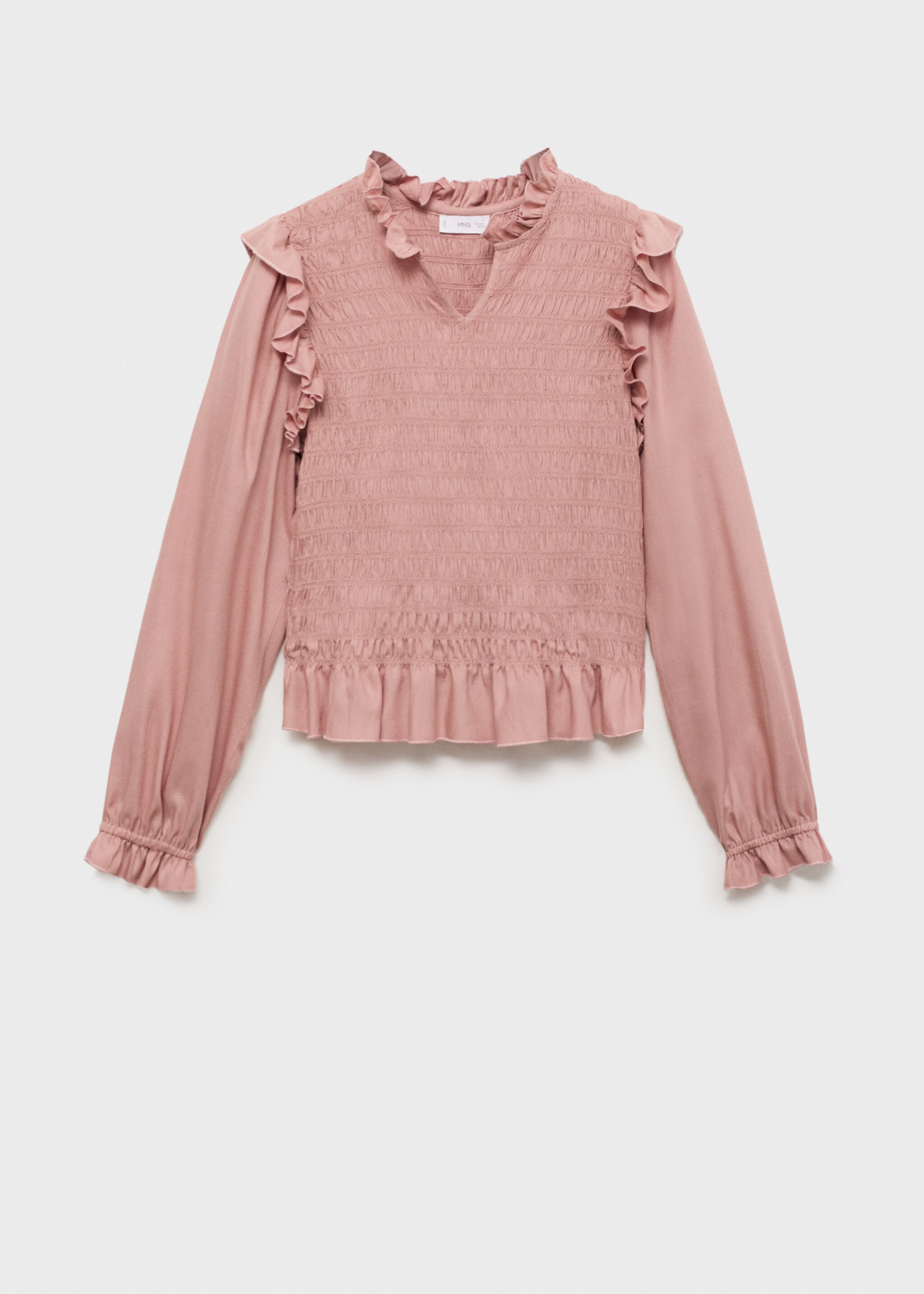 Ruched blouse with ruffles - Article without model