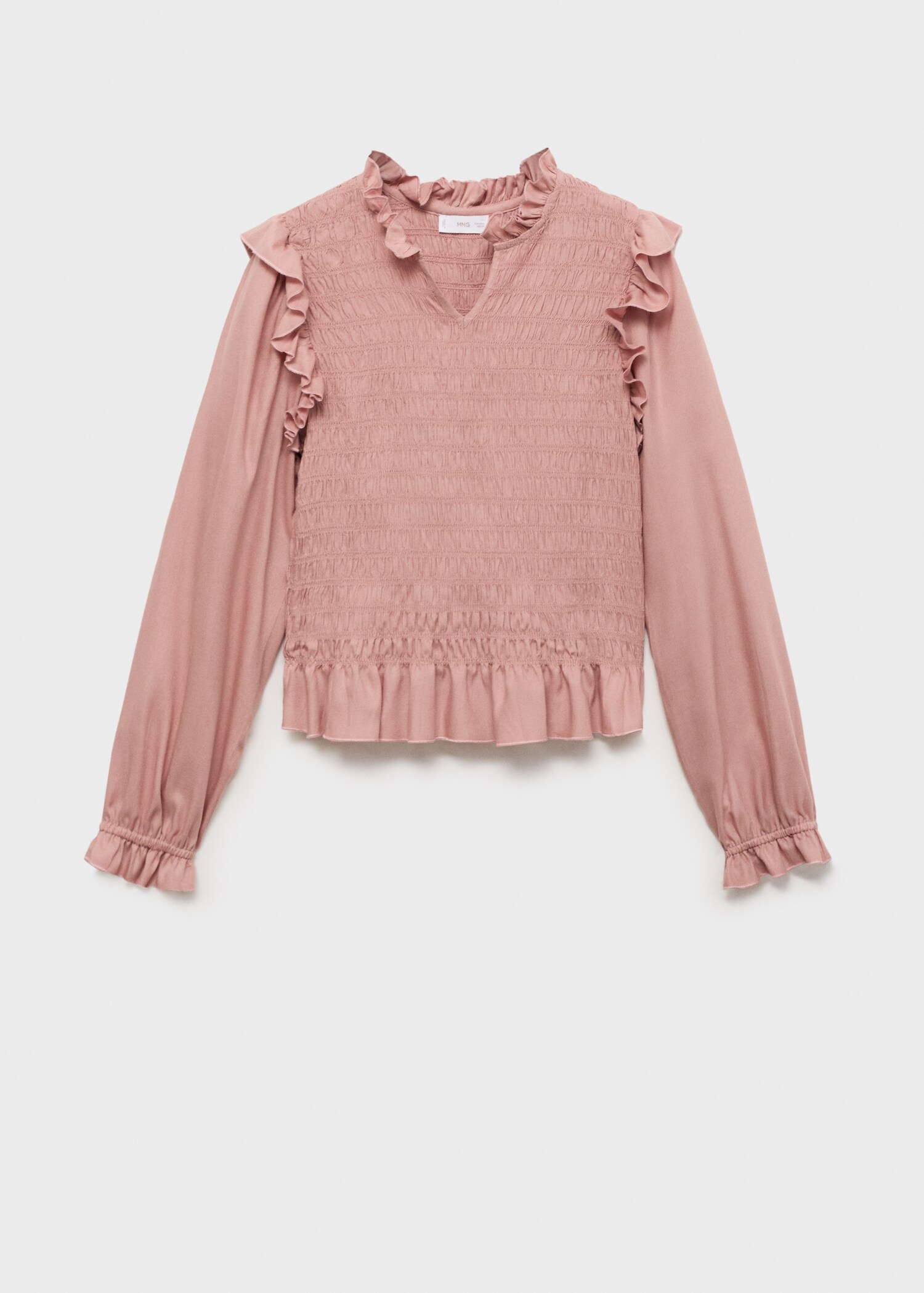 Ruched blouse with ruffles - Article without model