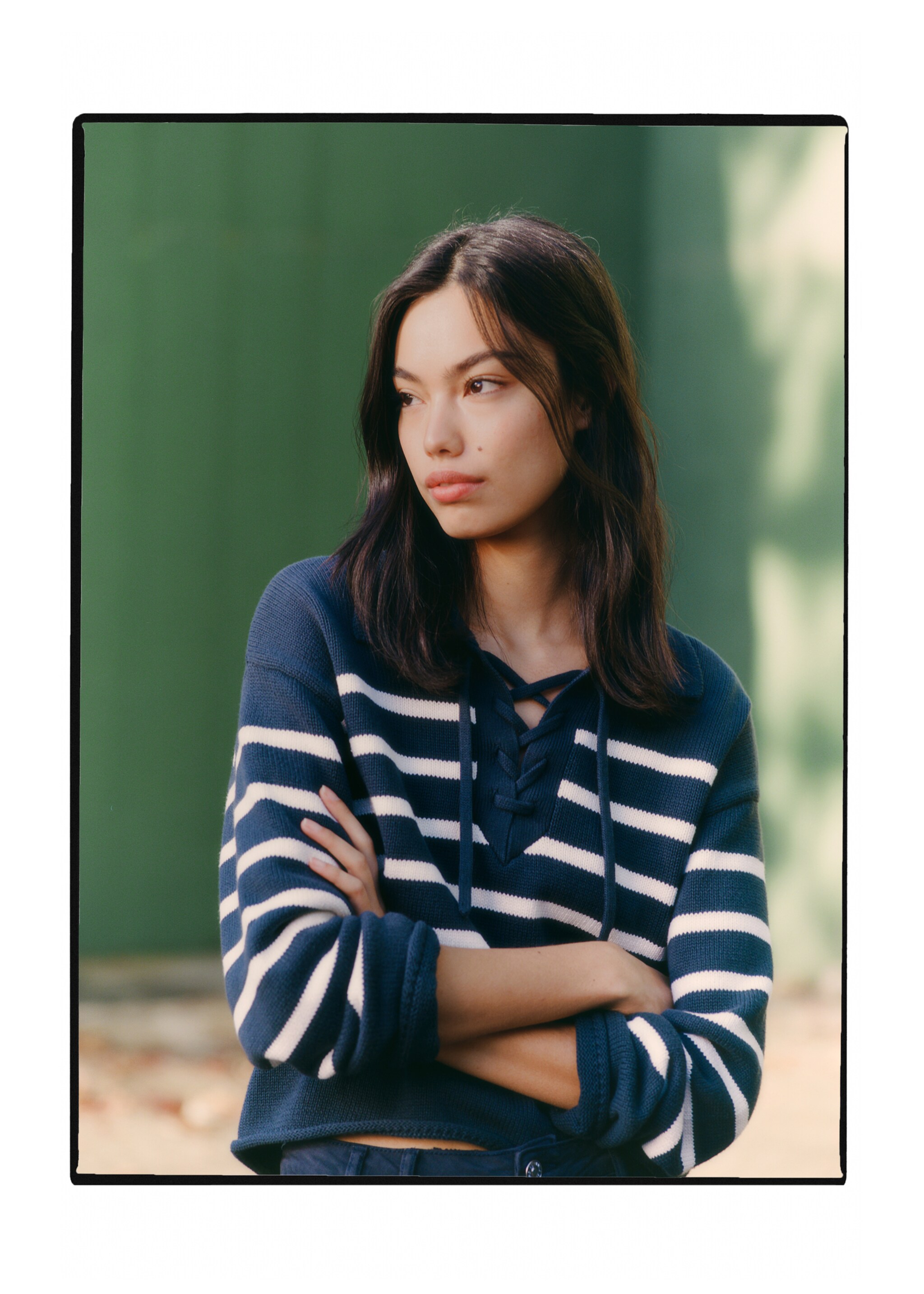 Striped polo-neck sweater - Details of the article 5