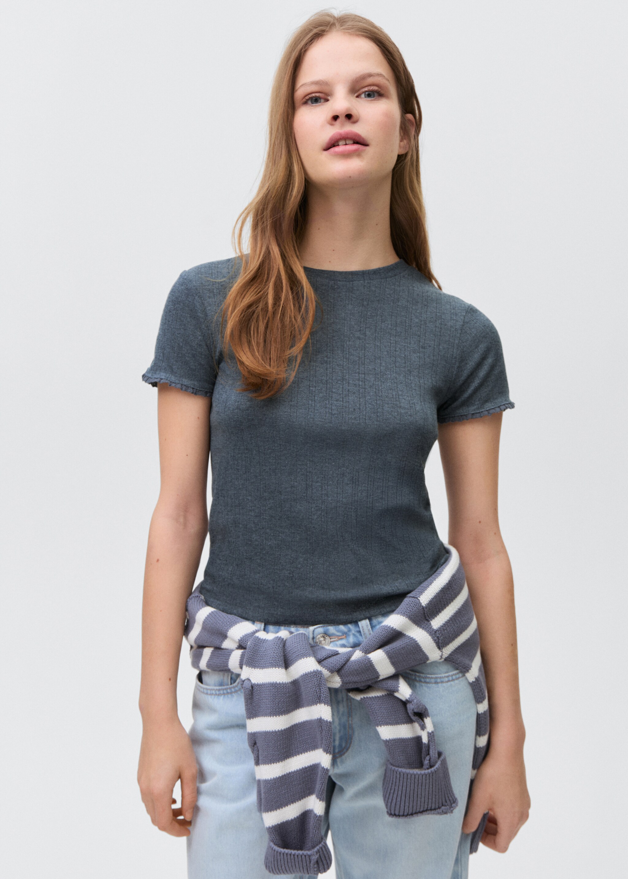 Sleeve detail t-shirt - Medium plane