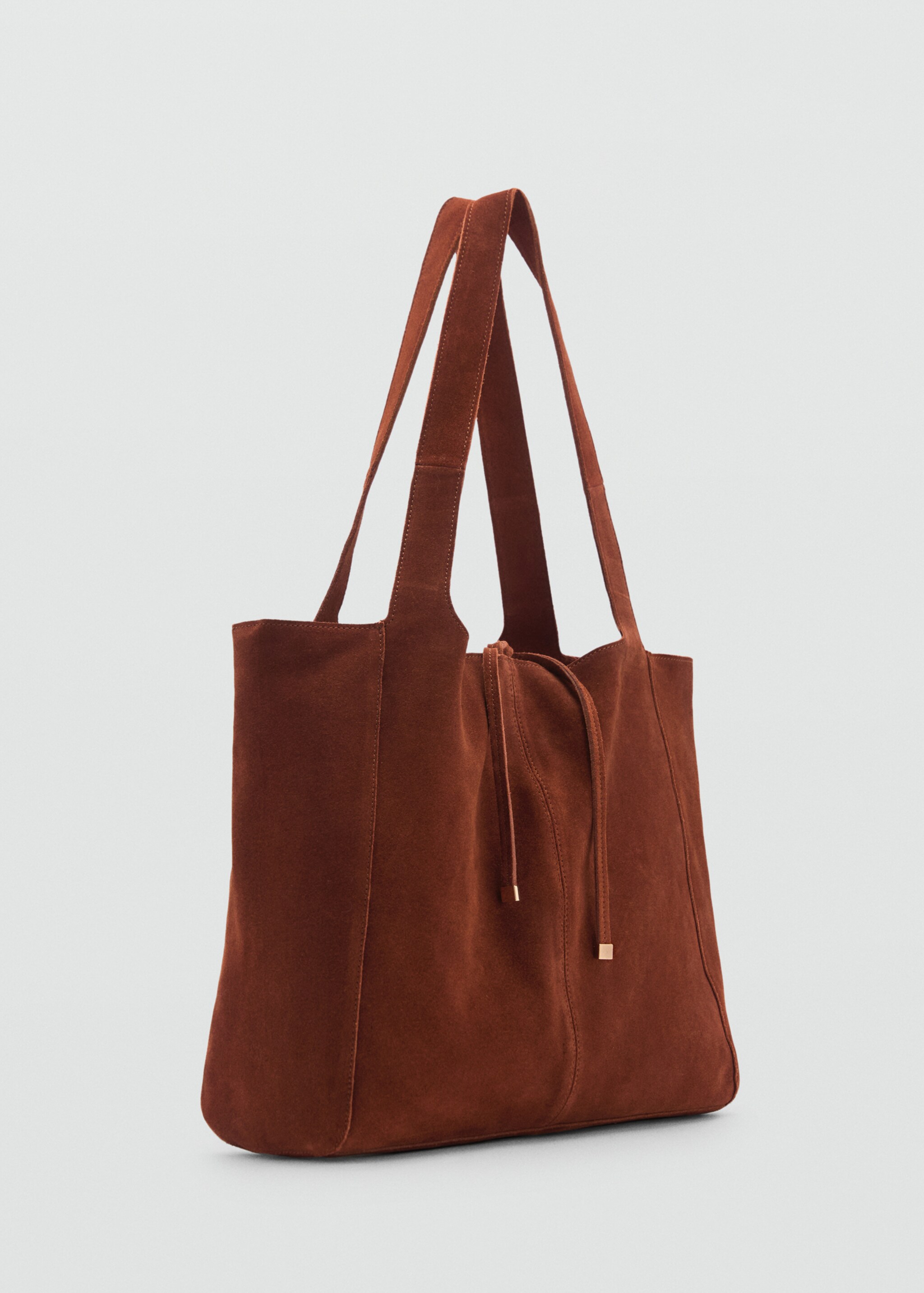 Süet shopper çanta - Orta plan