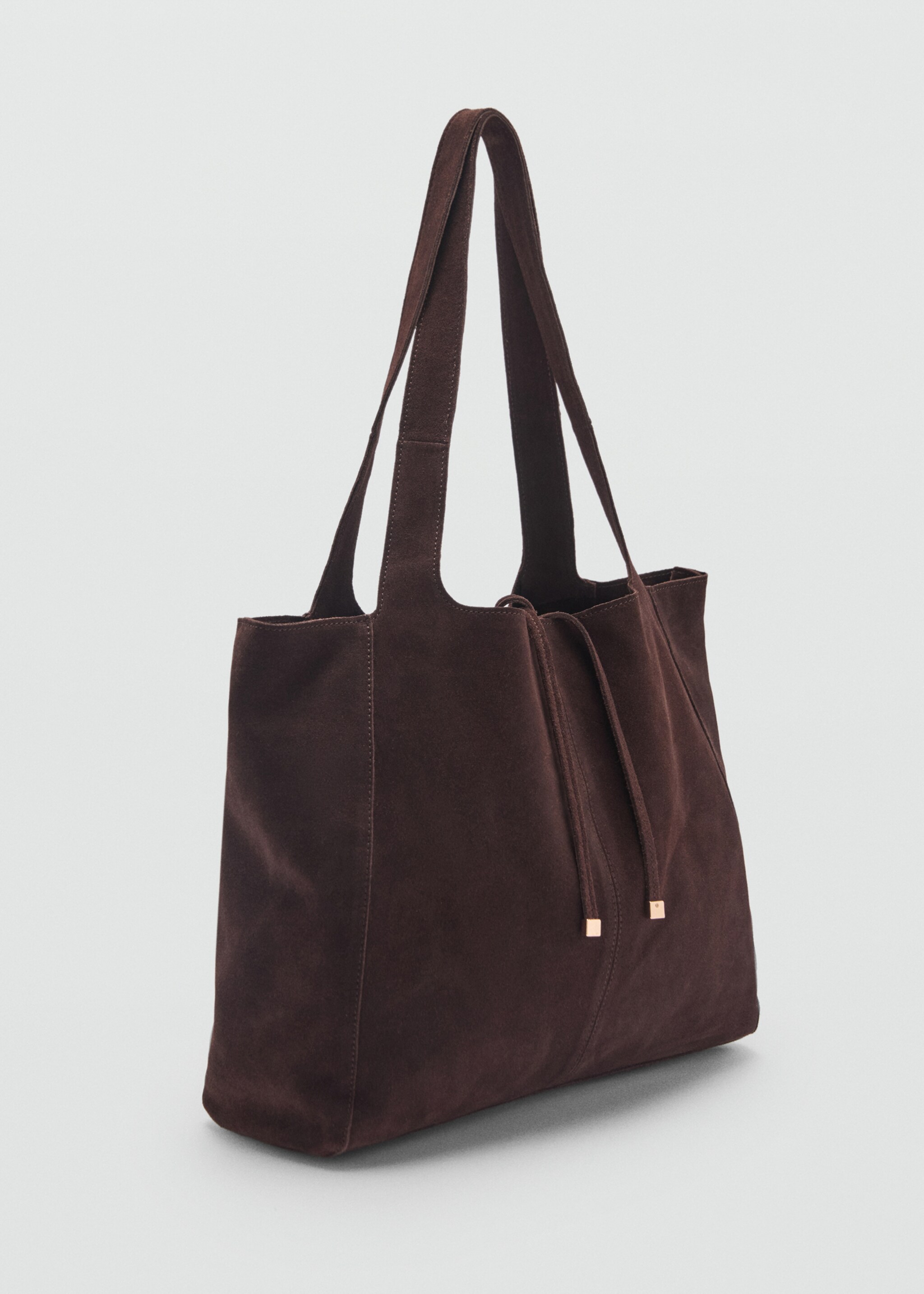 Suede shopper bag - Medium plane