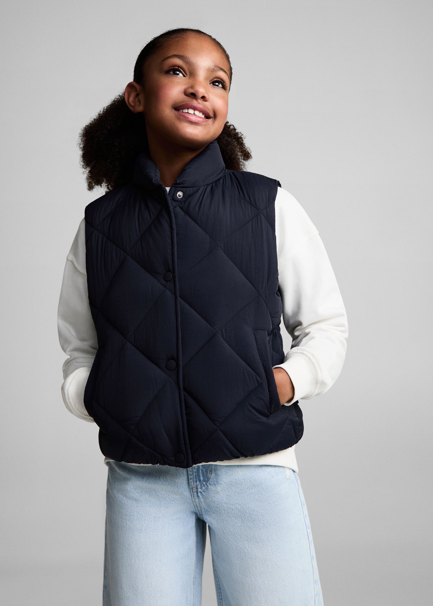 Chaleco Acolchado Violeta Mango Chaleco Abrigos Acolchados Chaleco